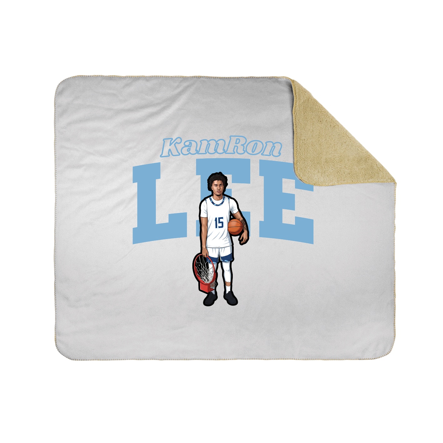 Throw Blanket — Name Arch in White