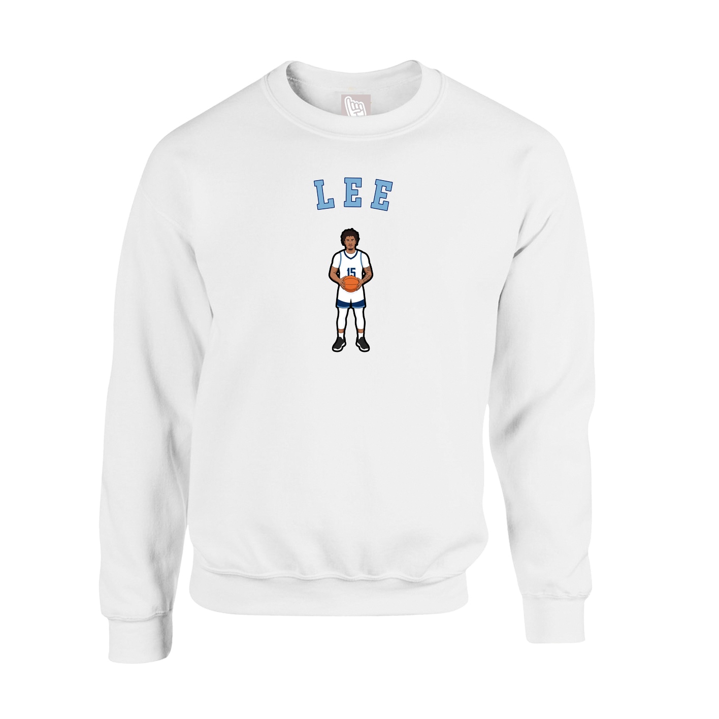 Fleece Crew — Shirsey Arch in White