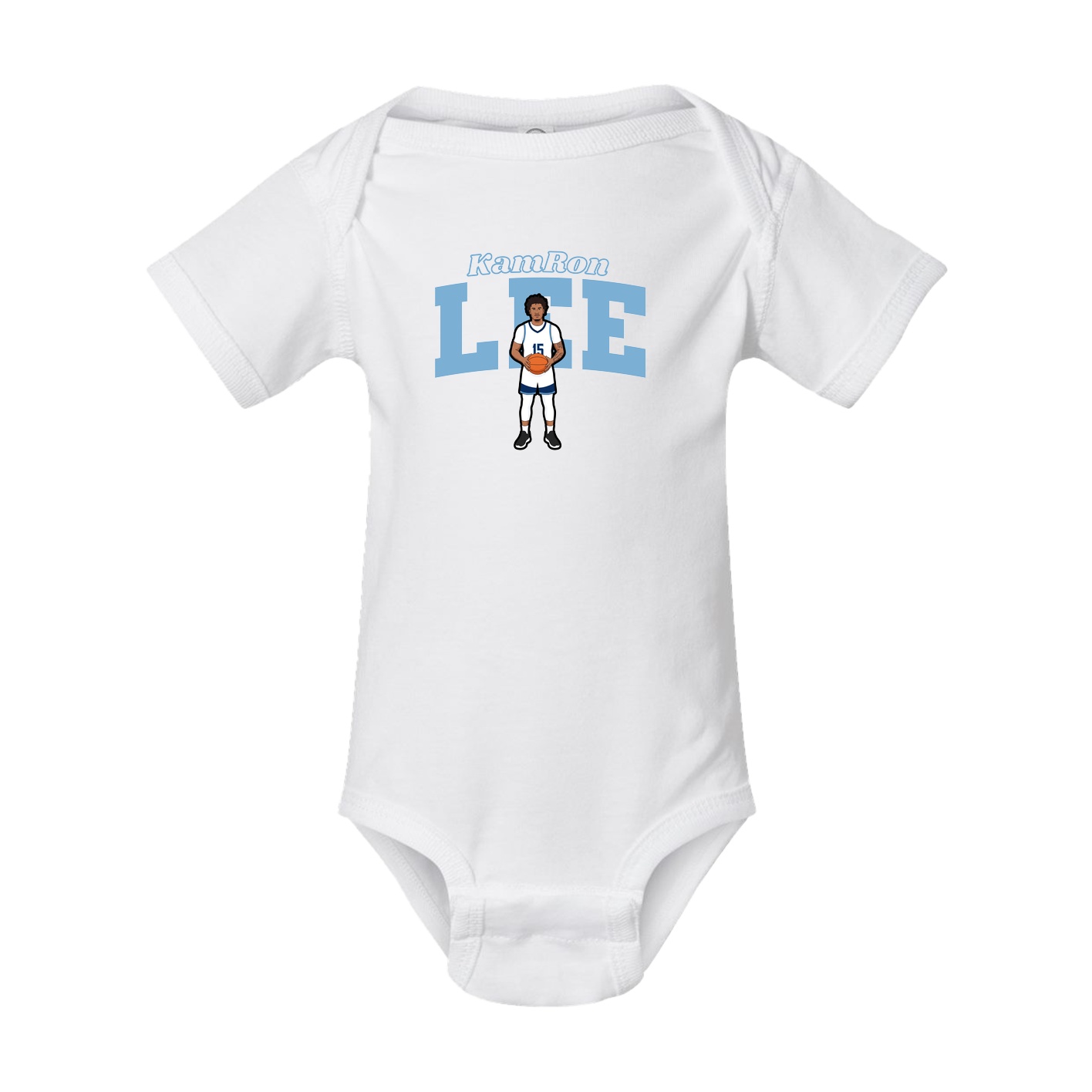 Baby Onesie — Name Arch in White