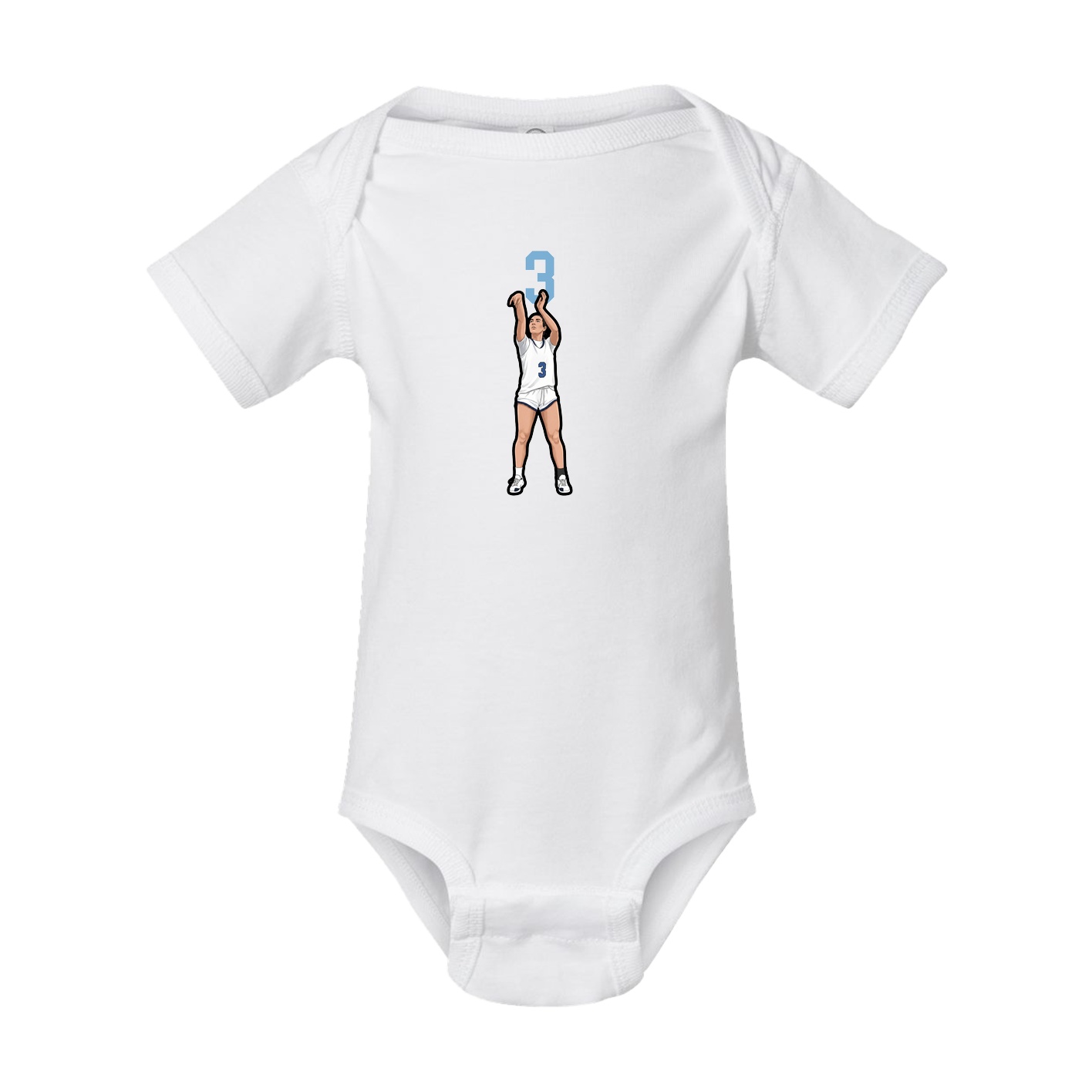 Baby Onesie — Number Top in White