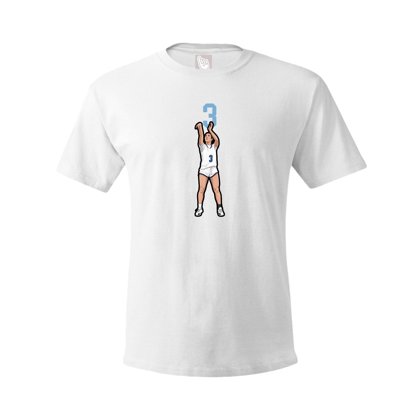 Youth Tee — Number Top in White