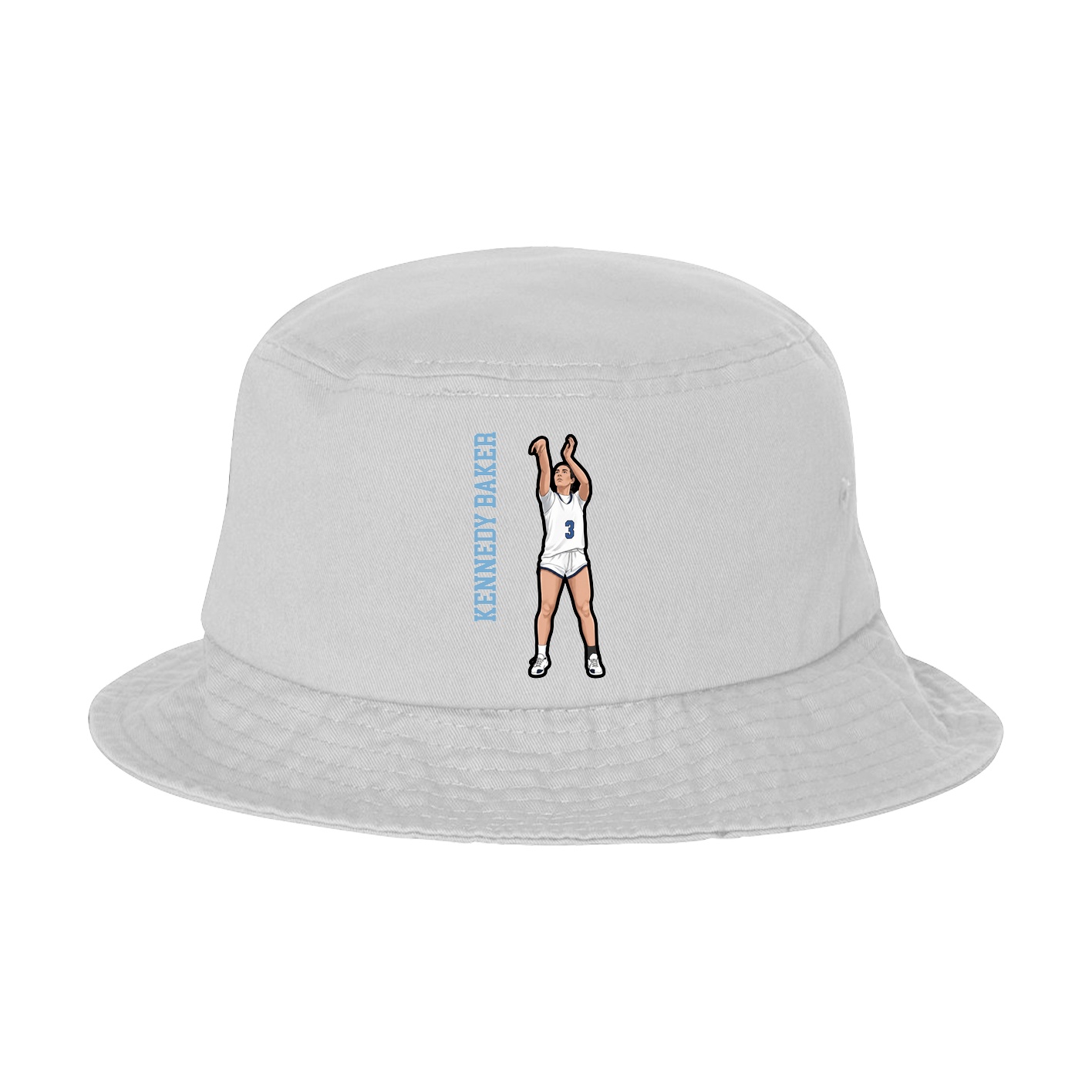 Bucket Cap — Name Vertical in White