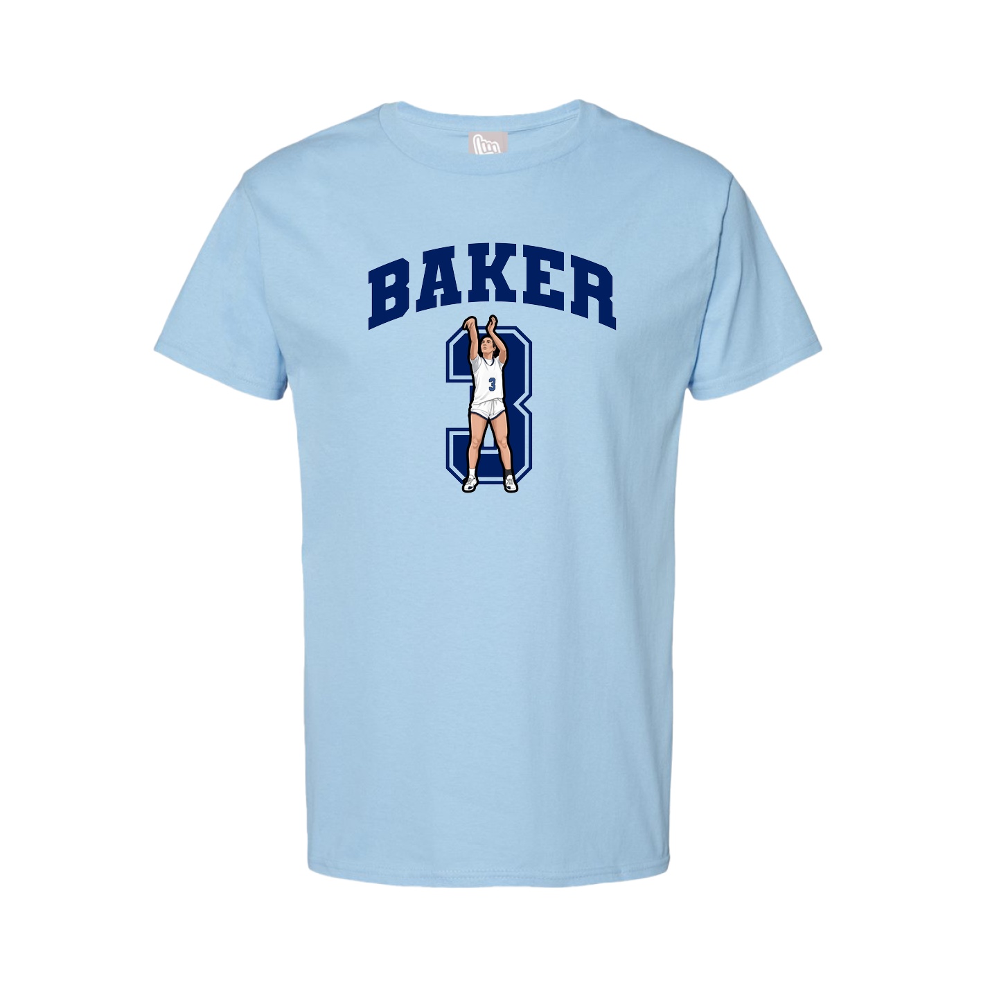 Tee — Number in Light Blue