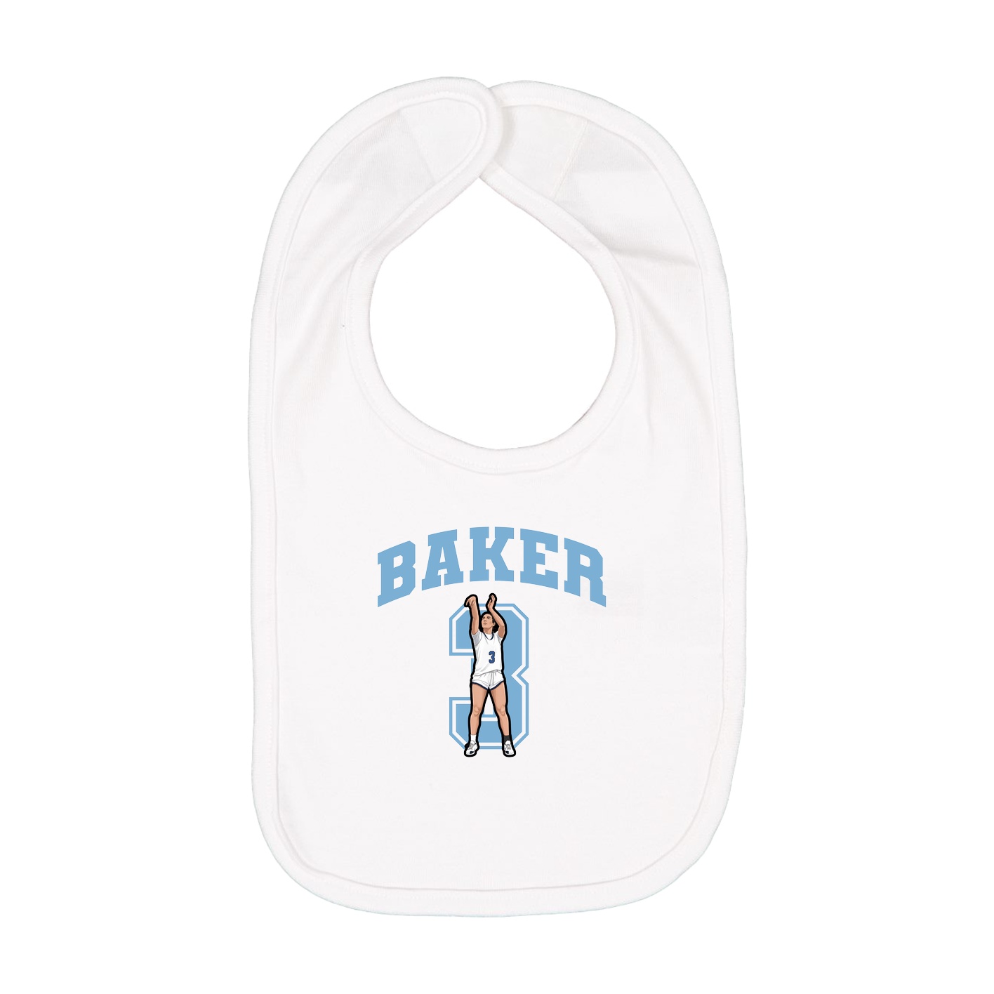 Infant Bib — Number in White