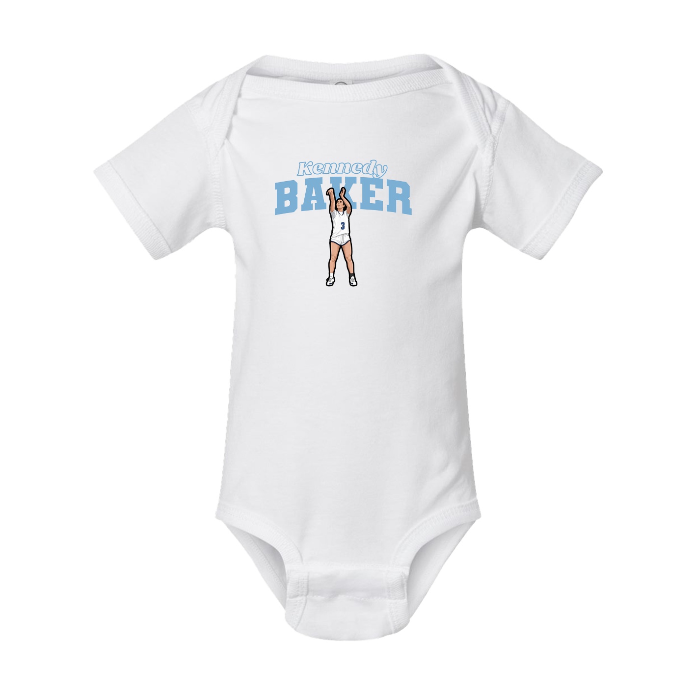 Baby Onesie — Name Arch in White