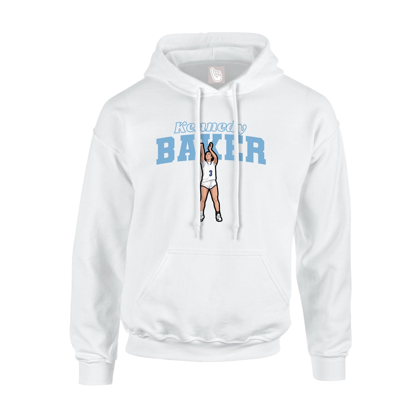 Hoodie — Name Arch in White