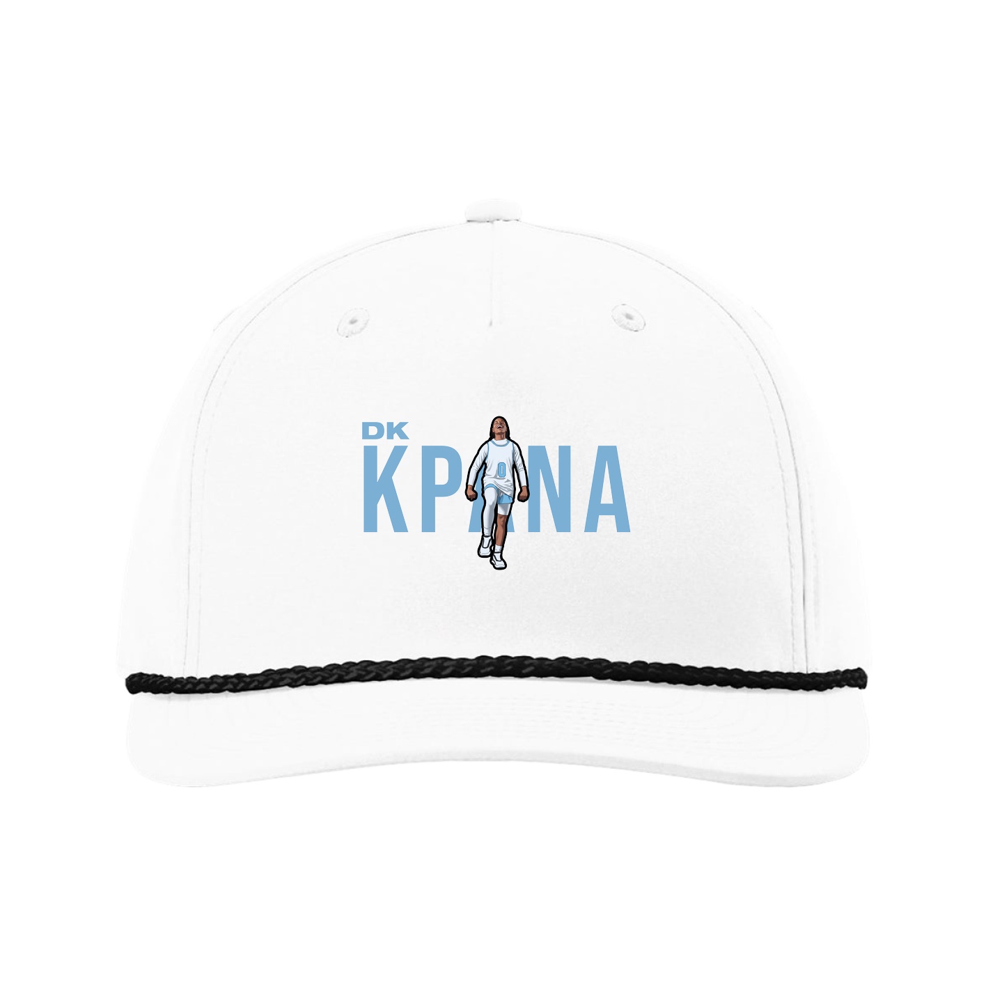Five-Panel Classic Rope Cap — Player Name in White