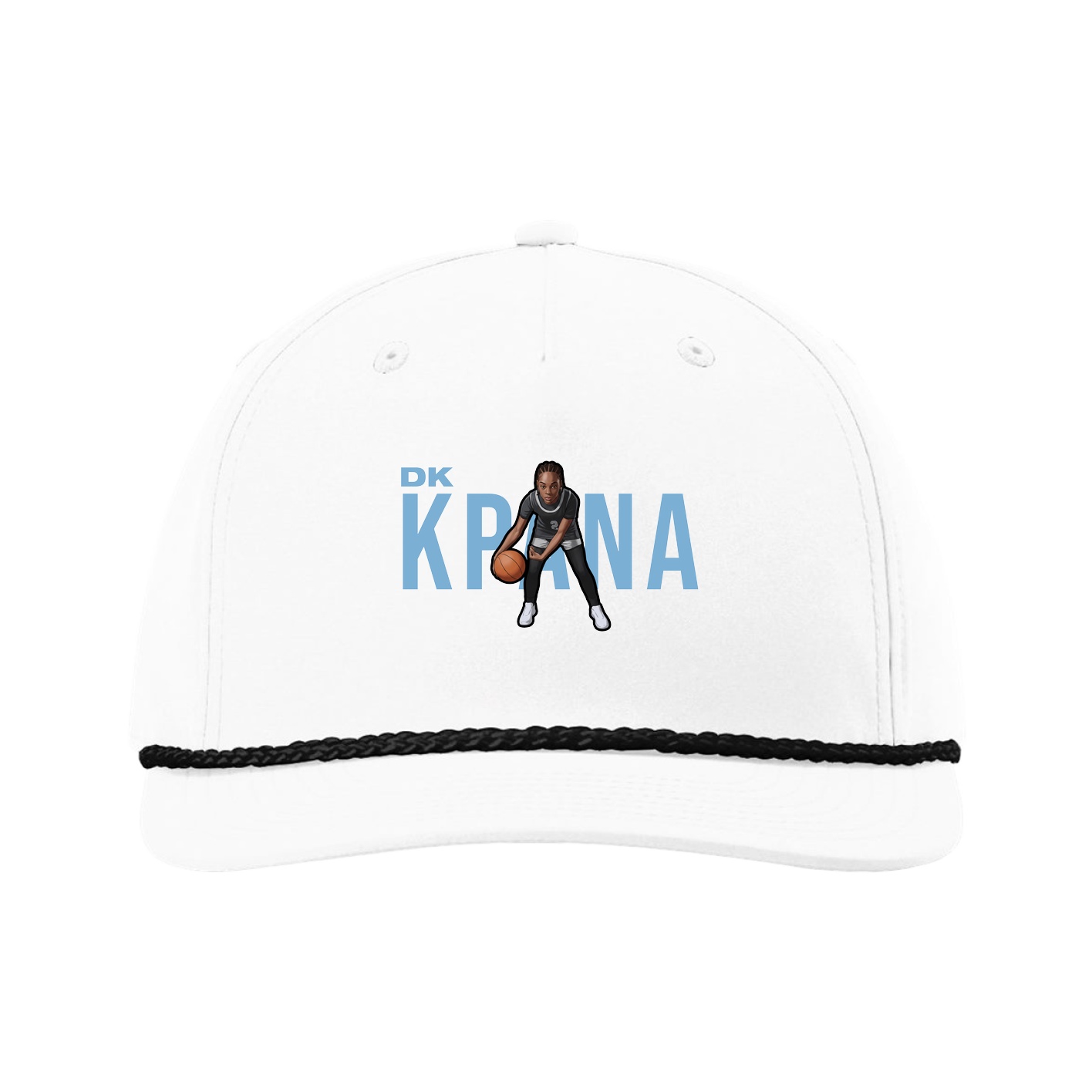 Five-Panel Classic Rope Cap — Player Name in White