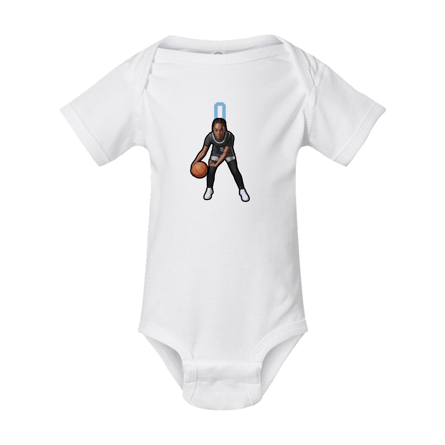 Baby Onesie — Number Top in White