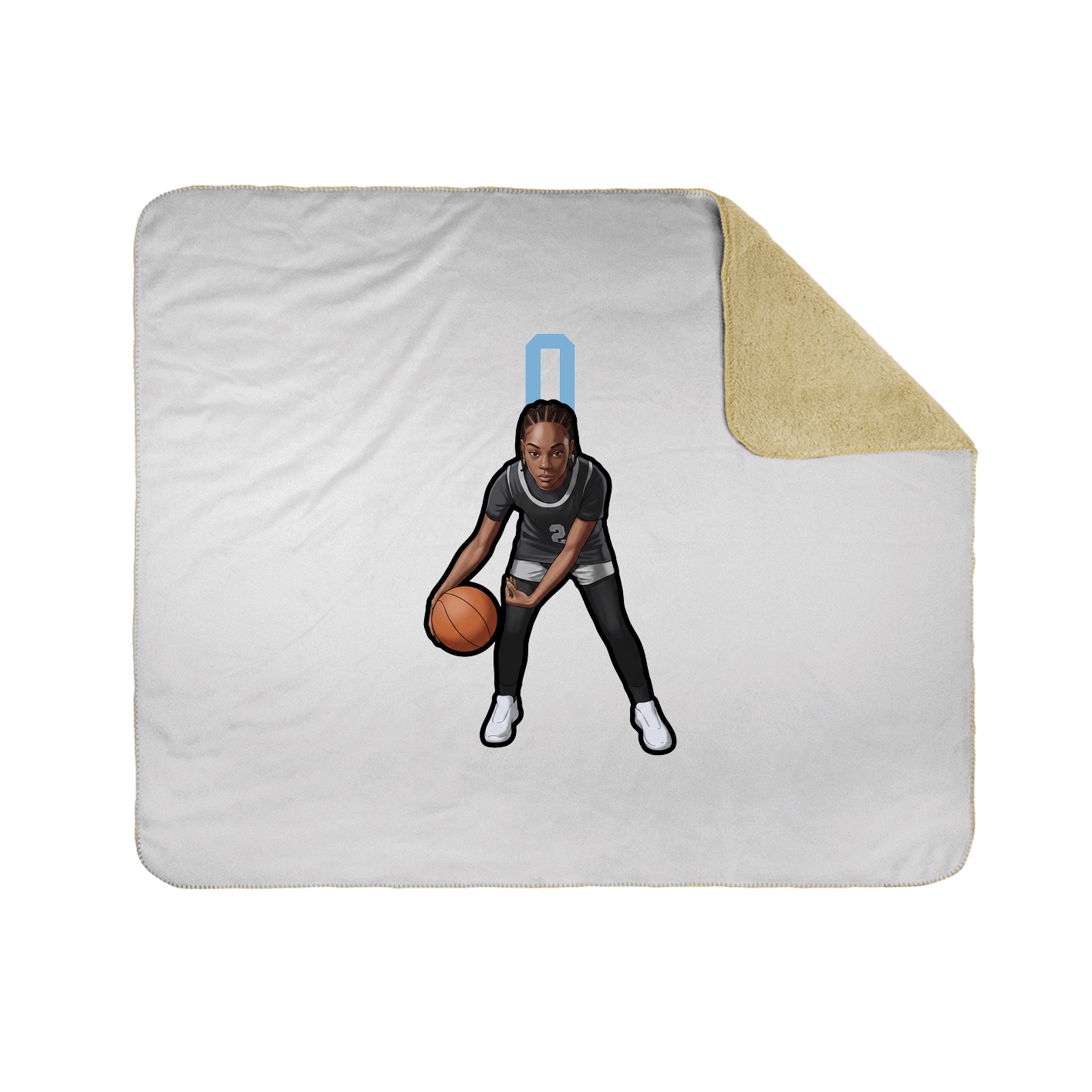 Throw Blanket — Number Top in White
