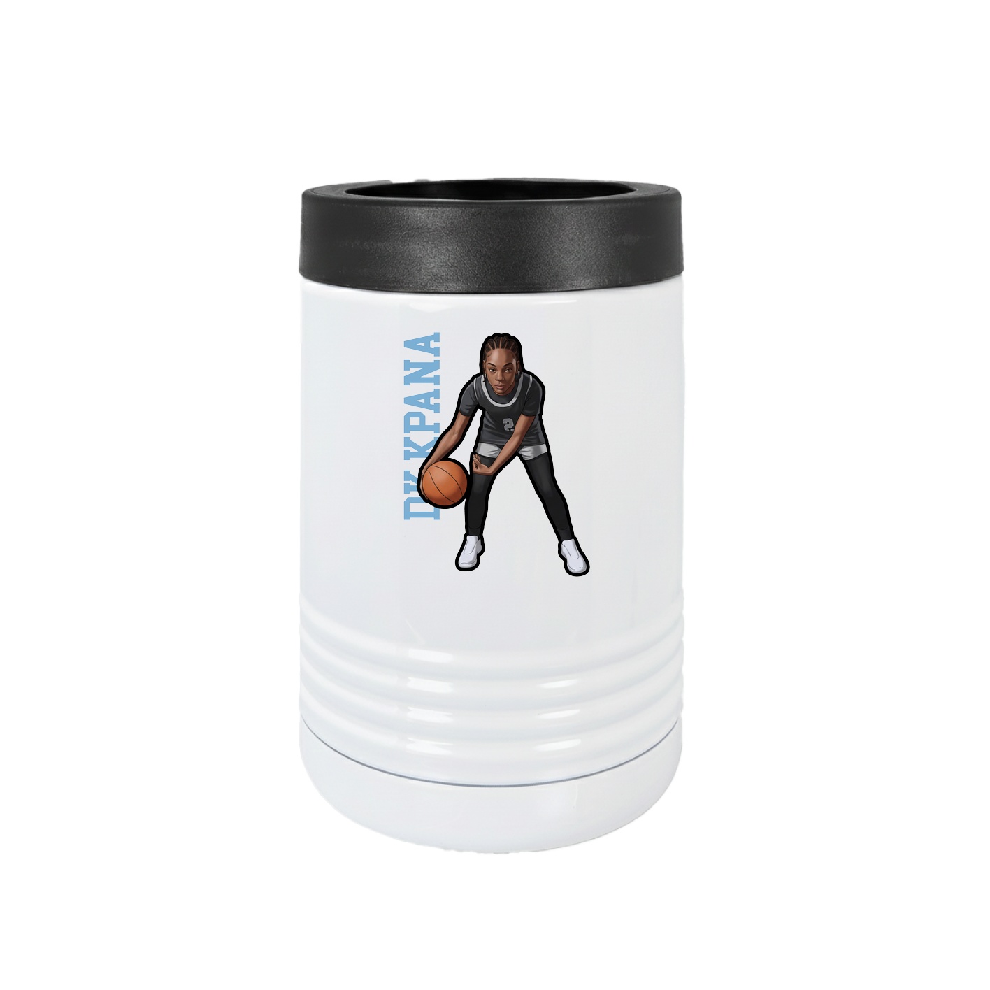 Beverage Holder — Name Vertical in White
