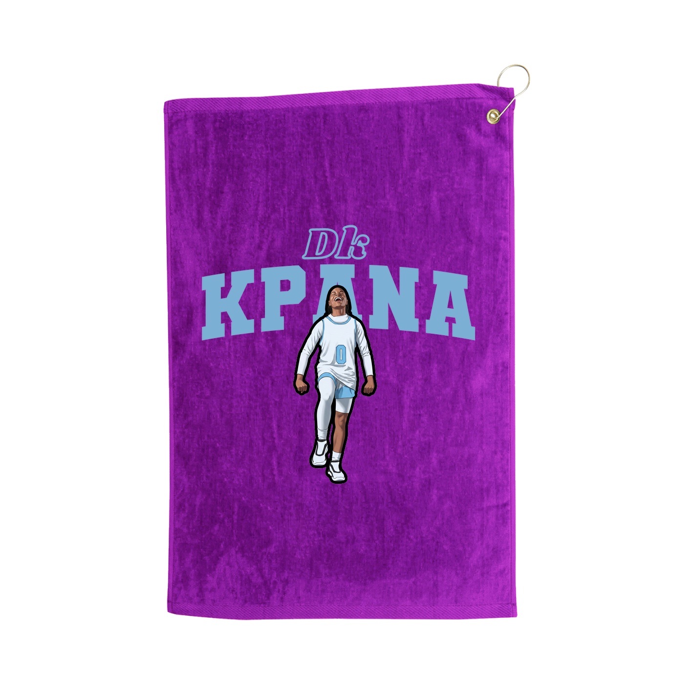 Golf Towel — Name Arch in Purple
