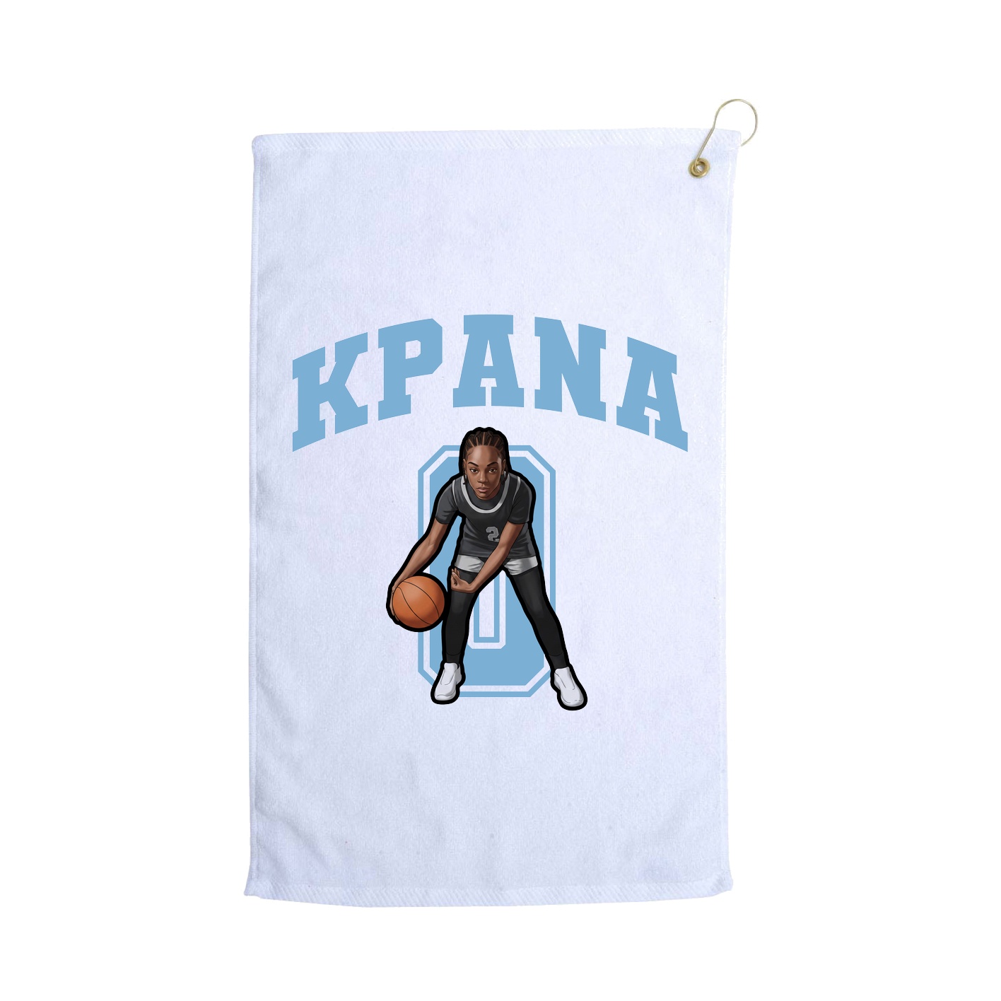Golf Towel — Number in White