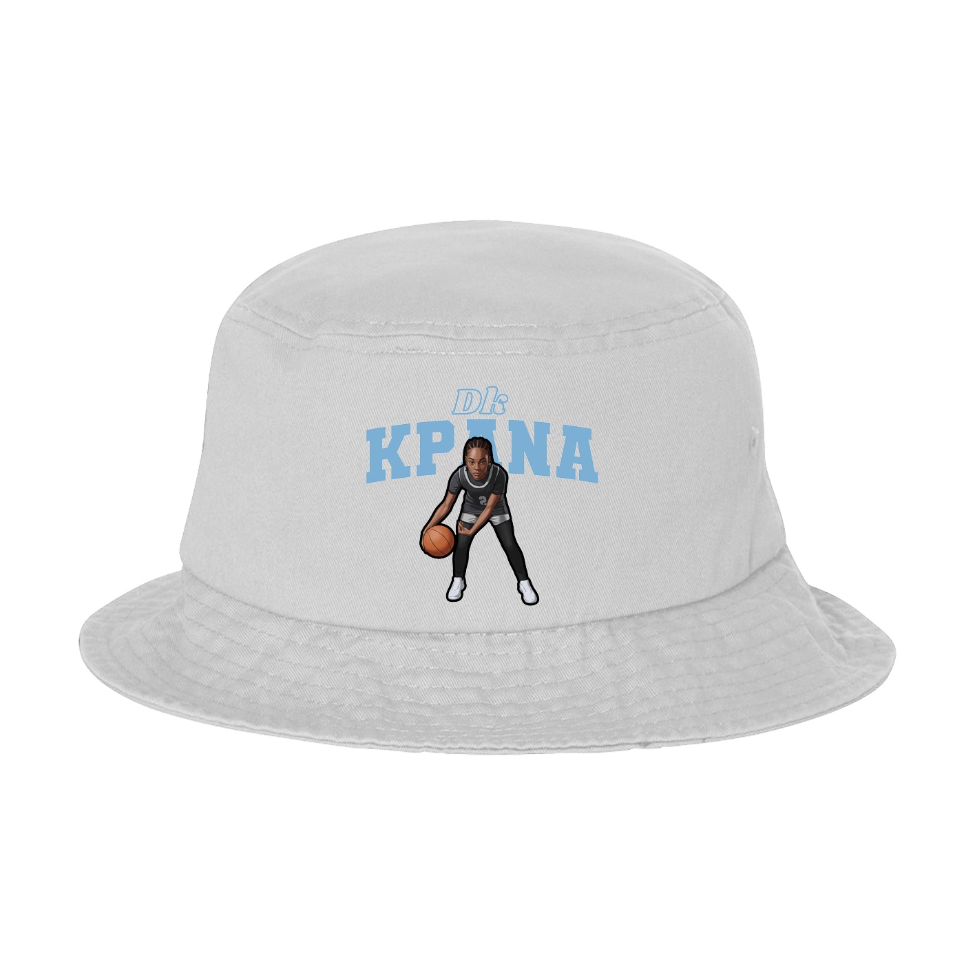 Bucket Cap — Name Arch in White