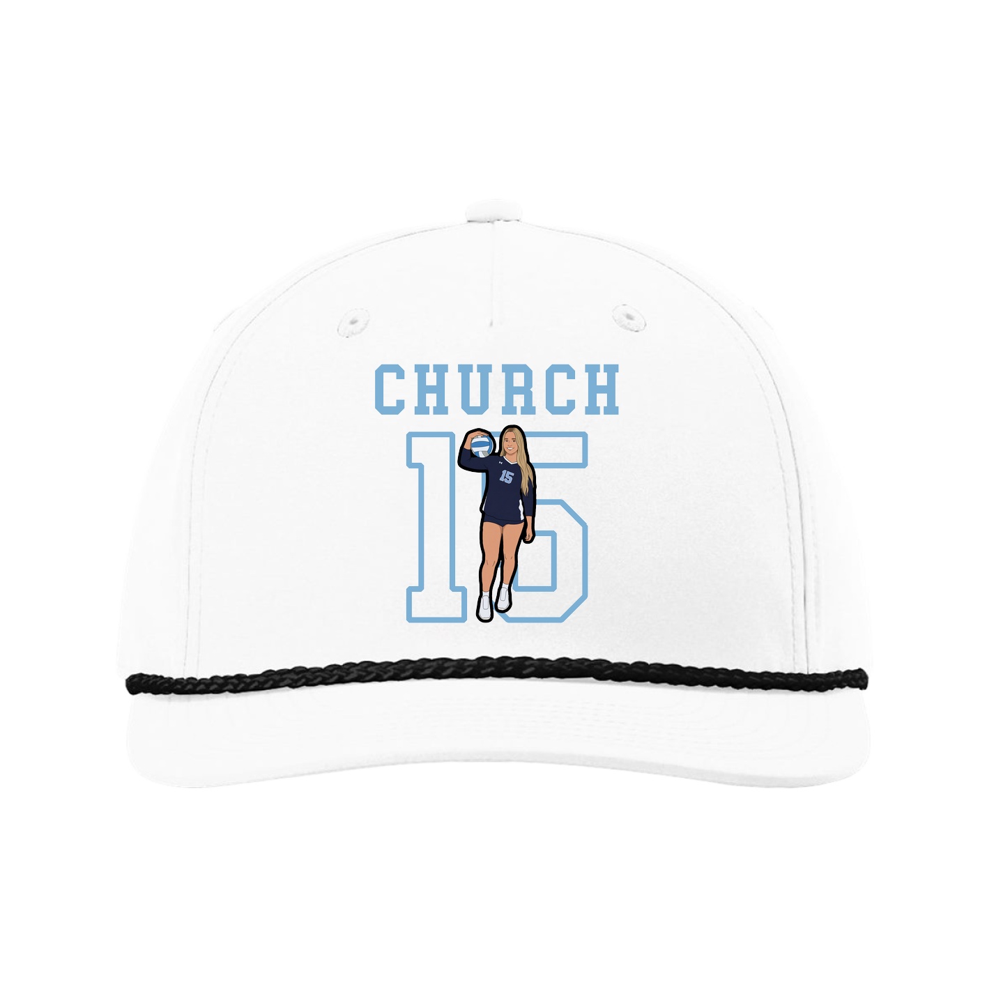 Five-Panel Classic Rope Cap — Shirsey in White