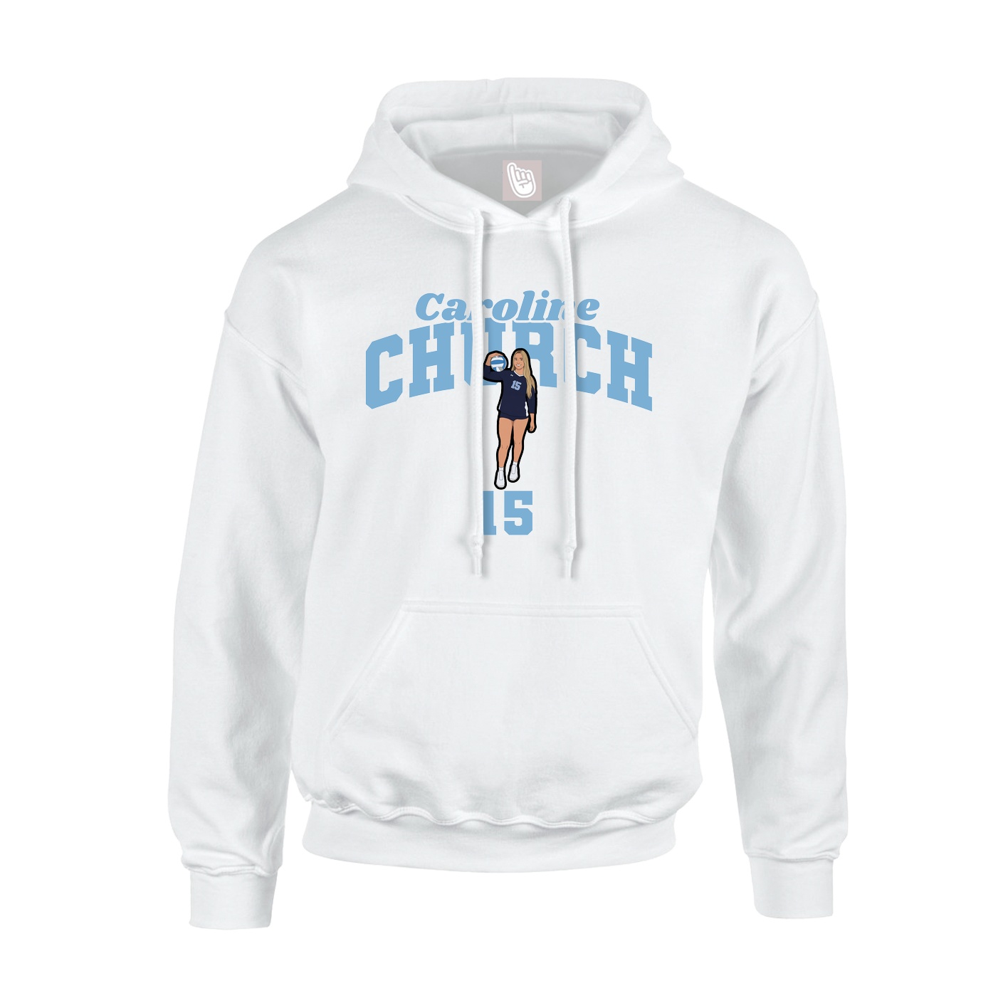 Hoodie — Signature Arch in White