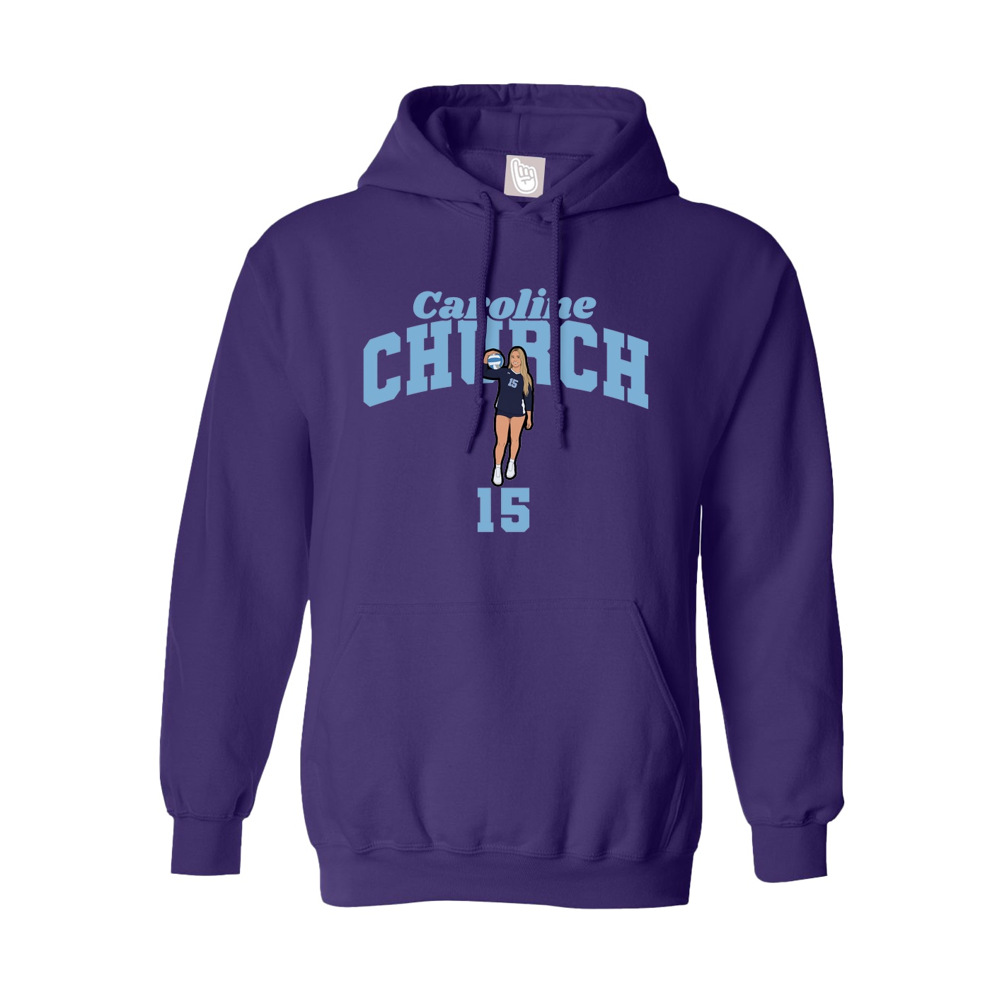 Youth Hoodie — Signature Arch in Purple