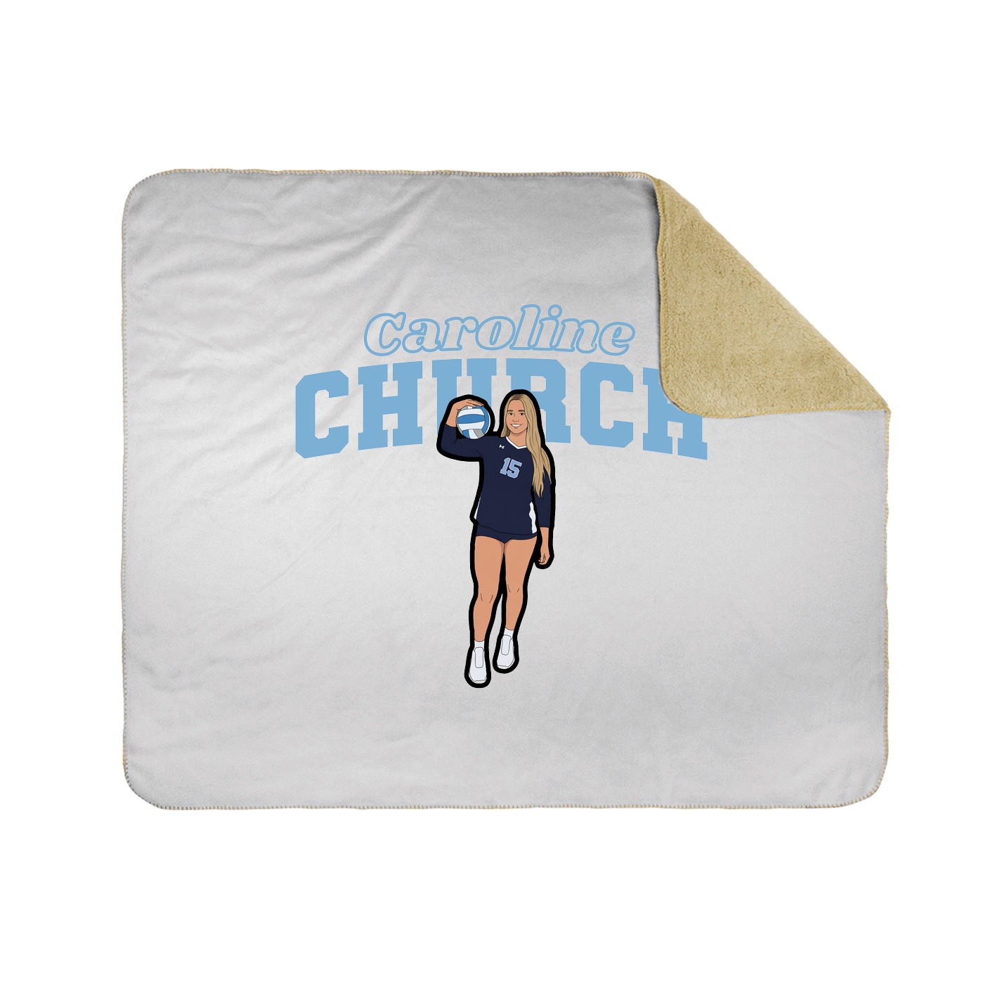 Throw Blanket — Name Arch in White