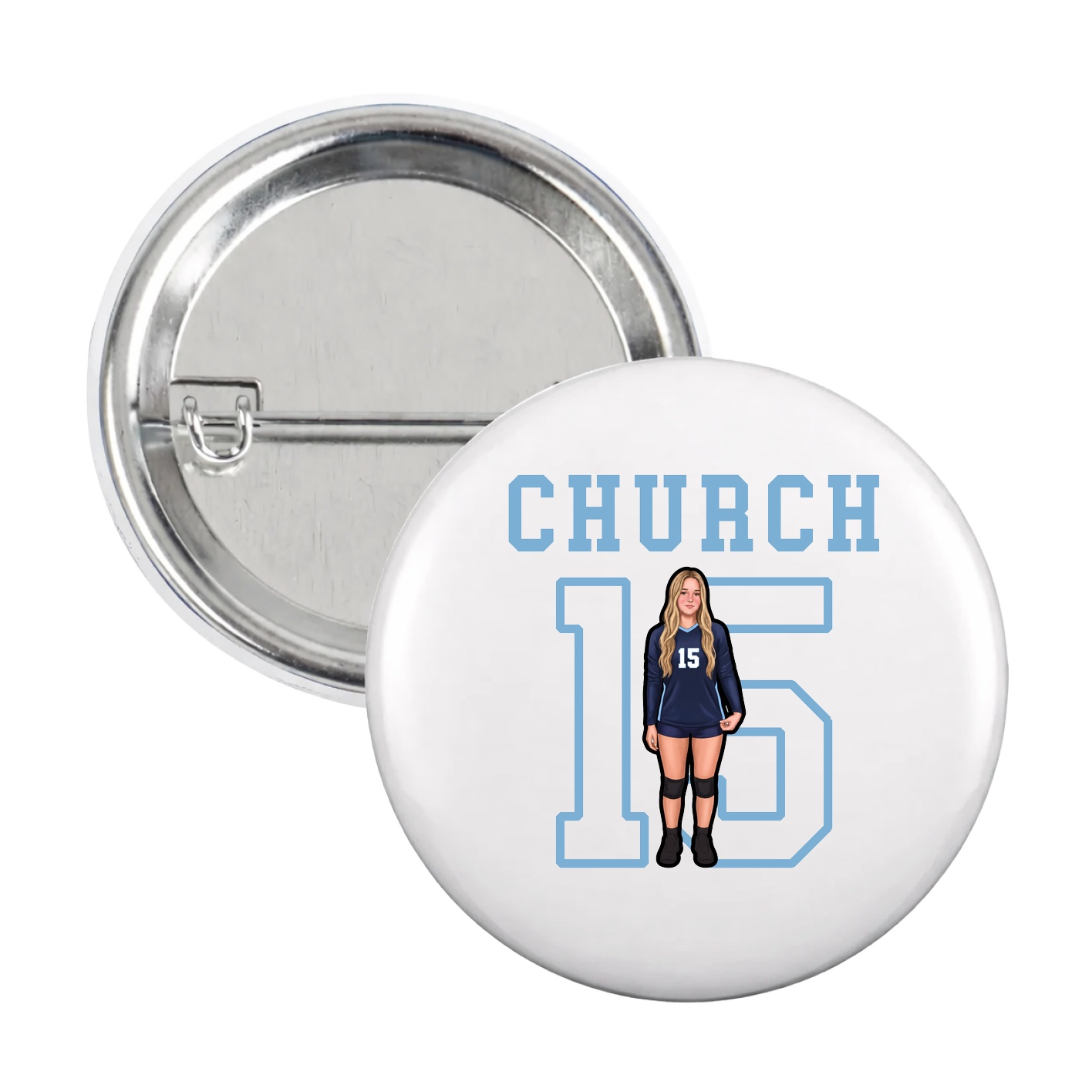 Game Day Button — Shirsey in White