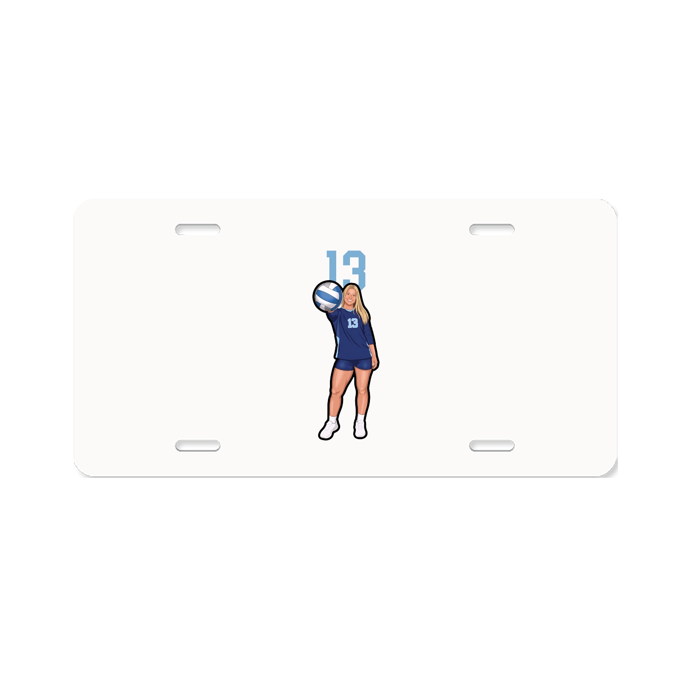 License Plate — Number Top in Classic
