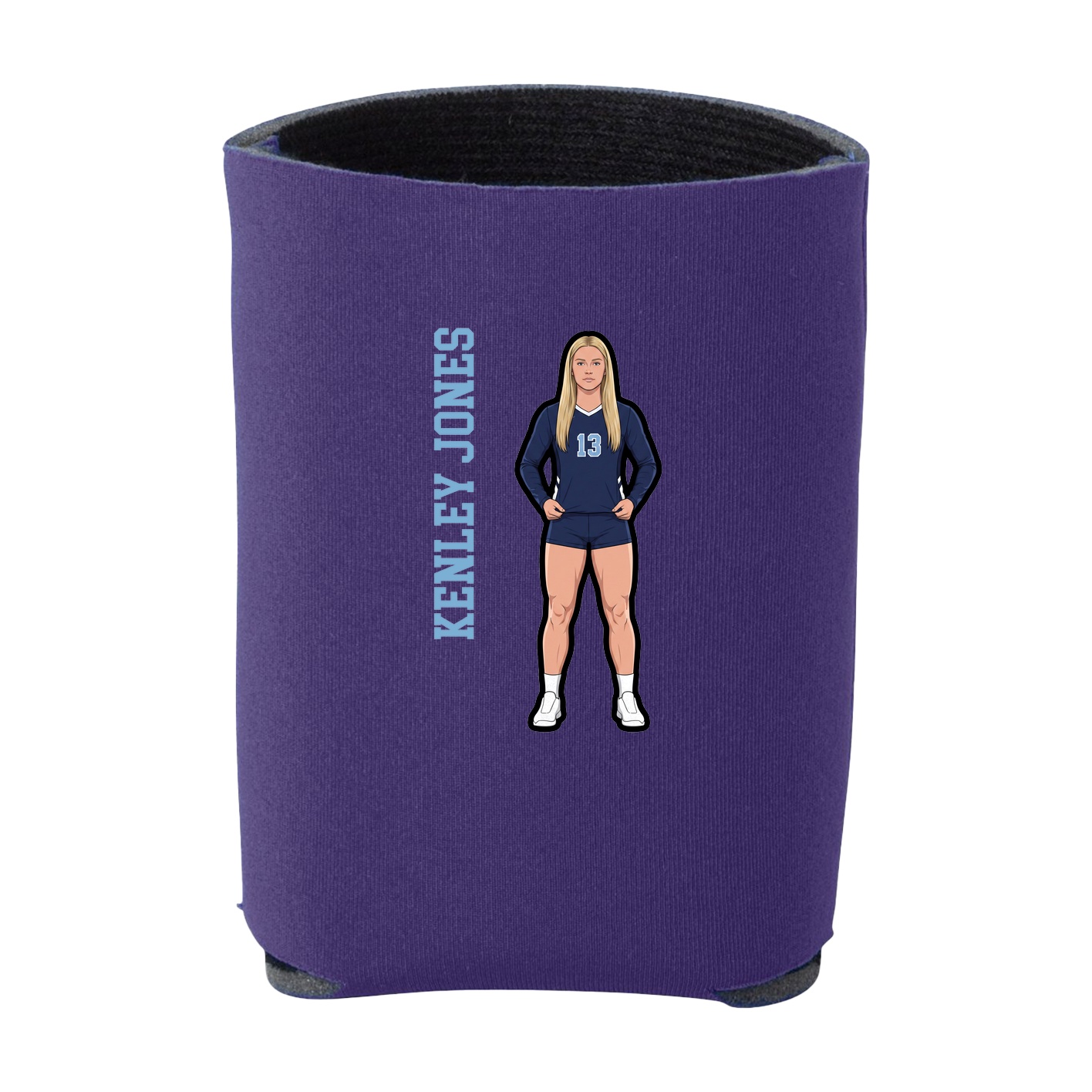 Can Holder — Name Vertical in Purple
