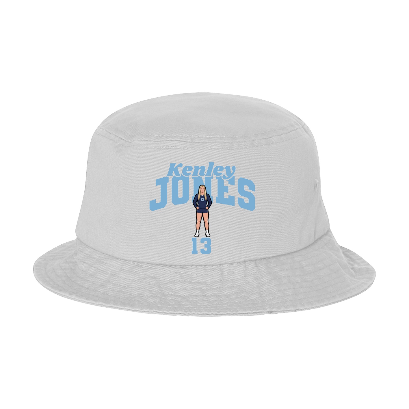 Bucket Cap — Signature Arch in White