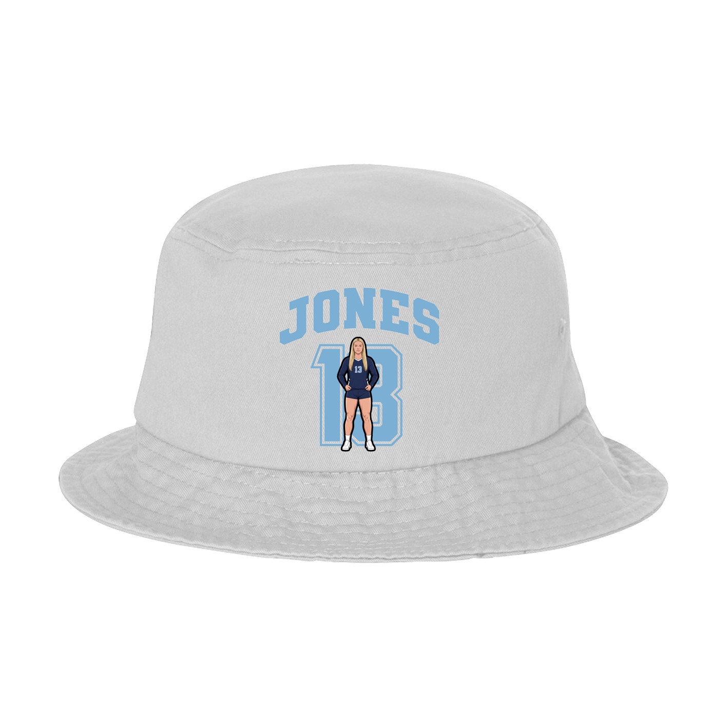 Bucket Cap — Number in White