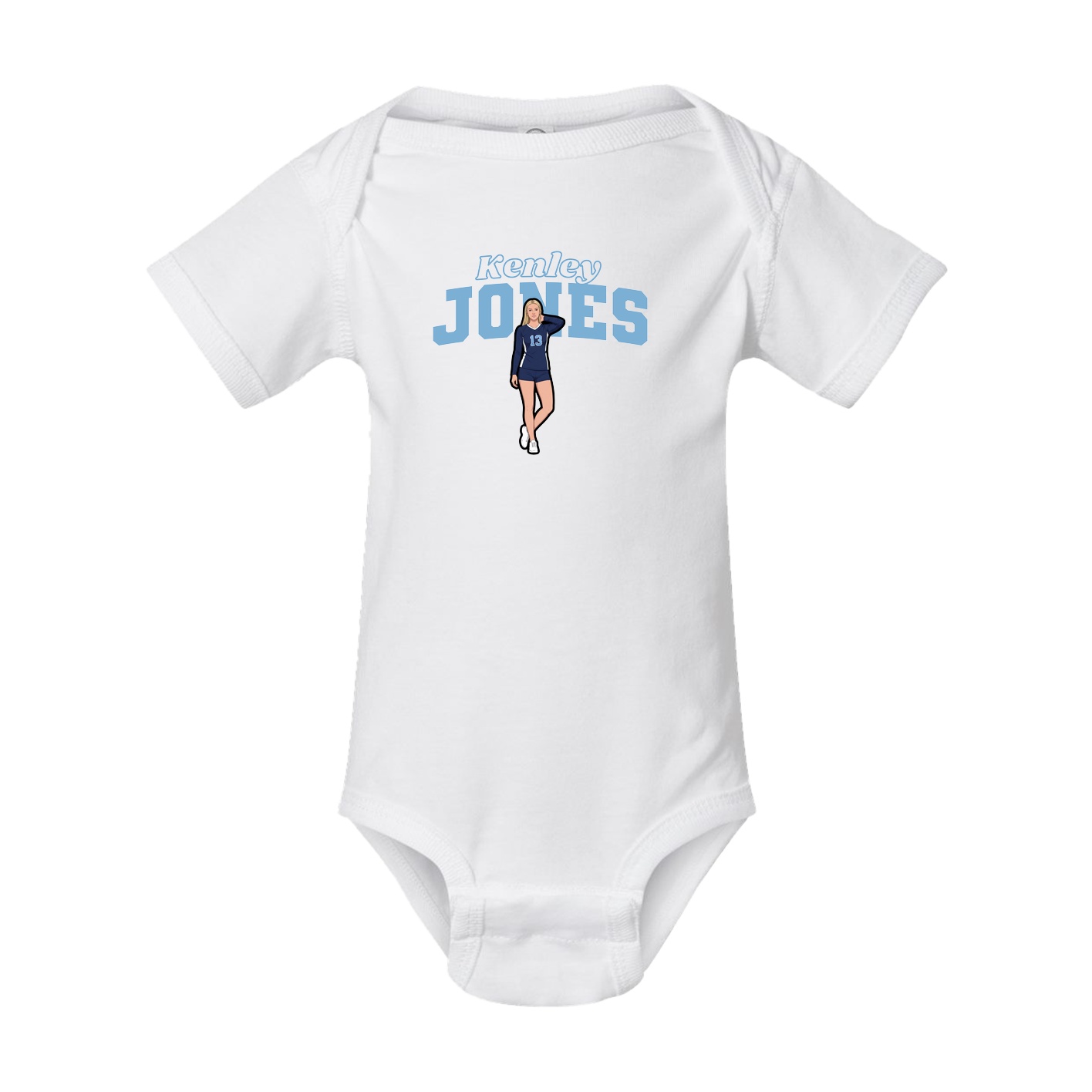 Baby Onesie — Name Arch in White