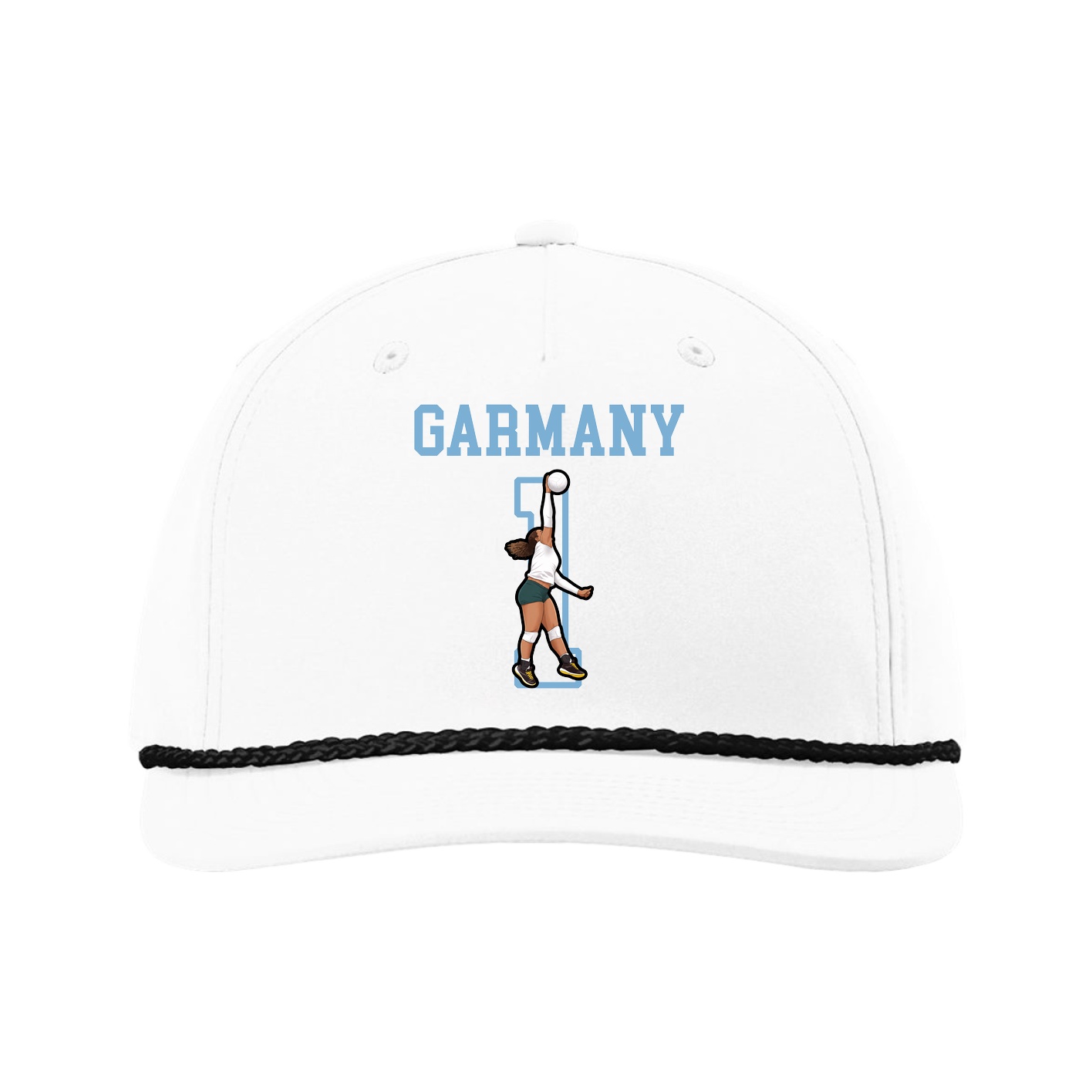 Five-Panel Classic Rope Cap — Shirsey in White