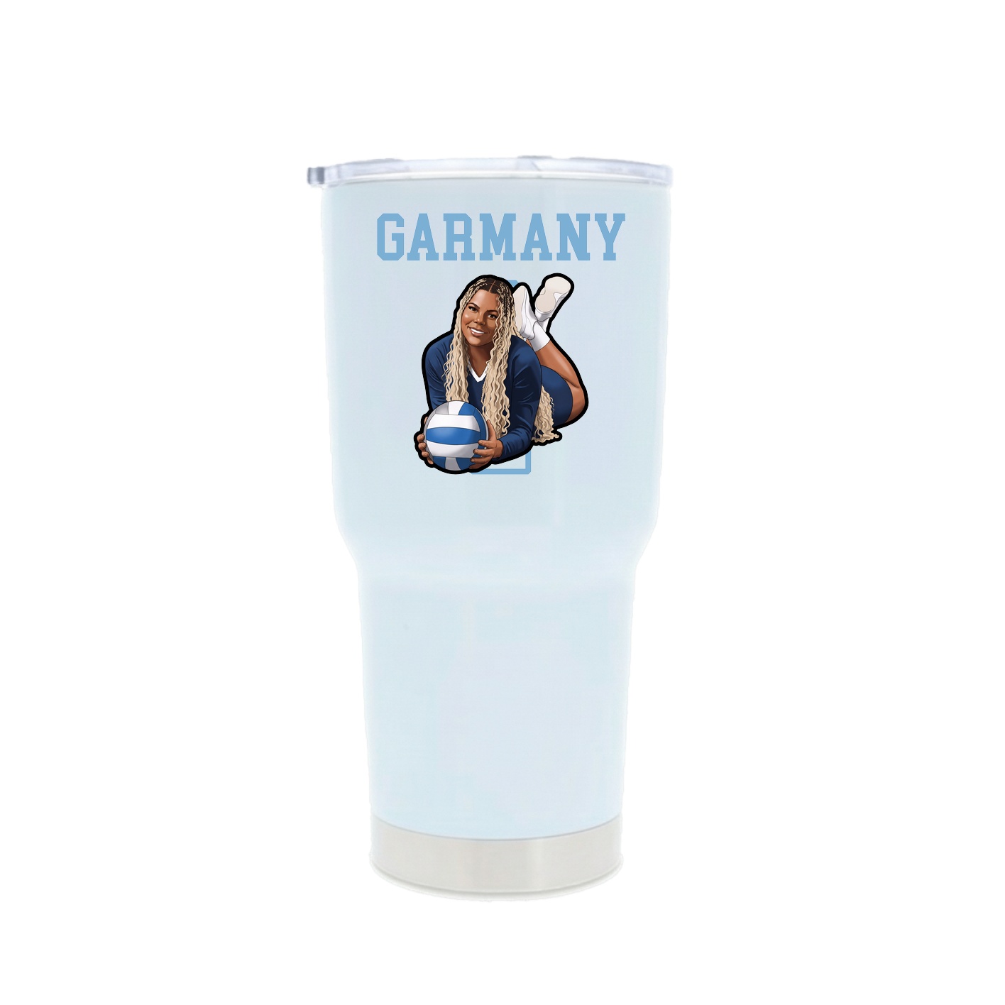 30oz Stainless Steel Tumbler — Shirsey in White