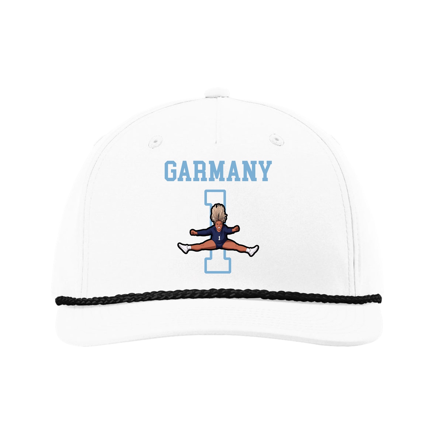 Five-Panel Classic Rope Cap — Shirsey in White