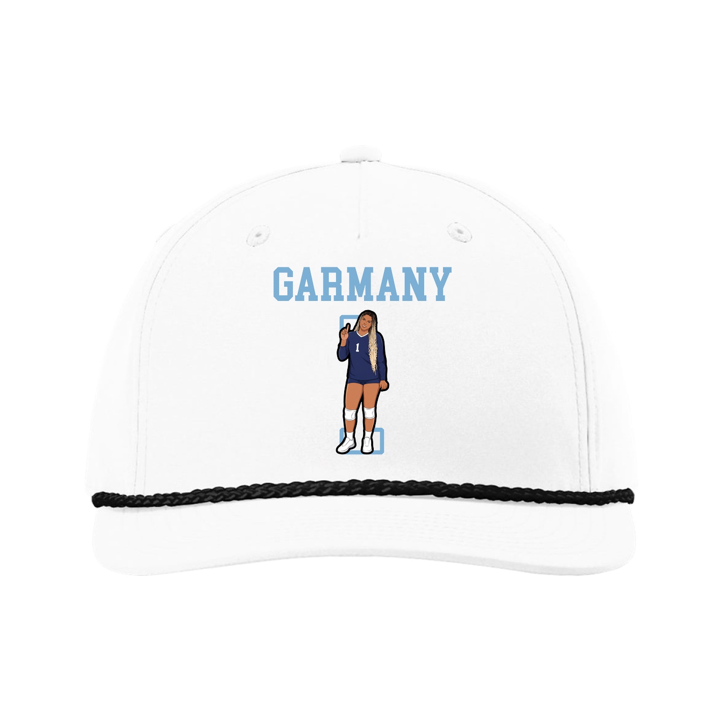 Five-Panel Classic Rope Cap — Shirsey in White