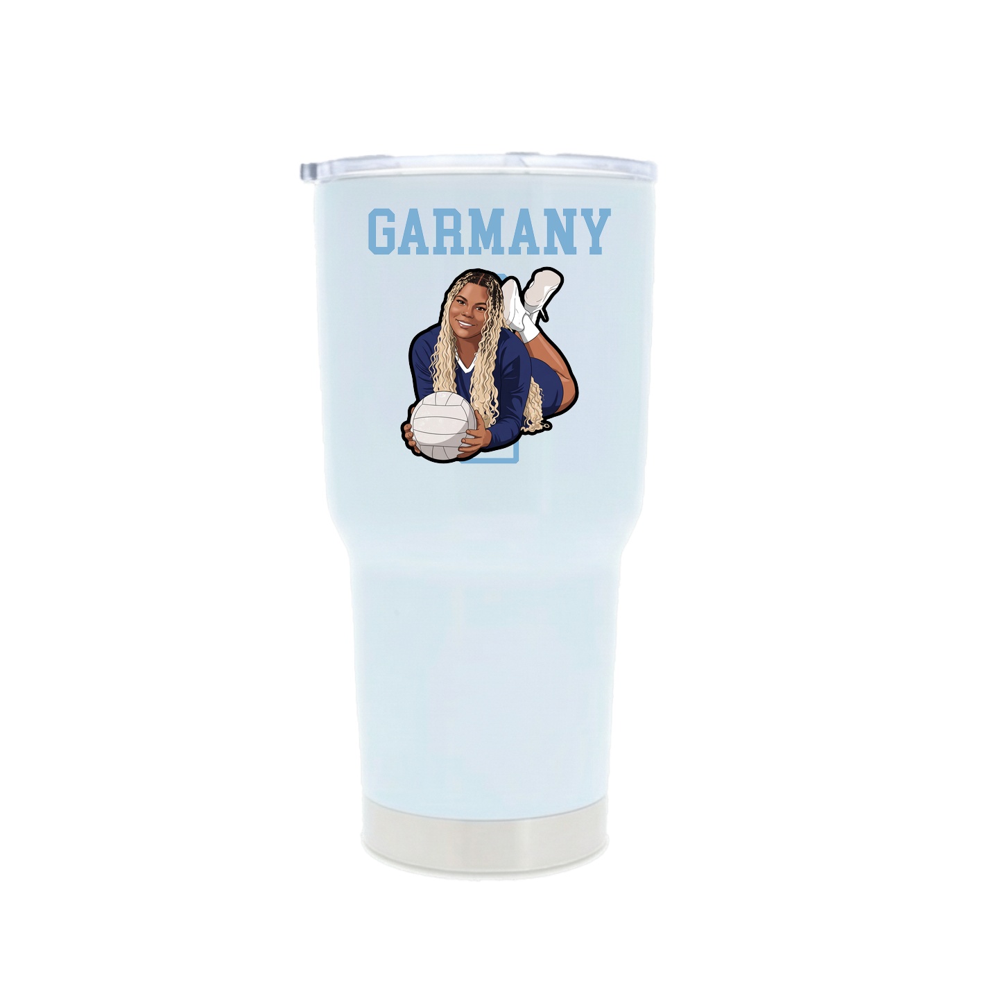 30oz Stainless Steel Tumbler — Shirsey in White