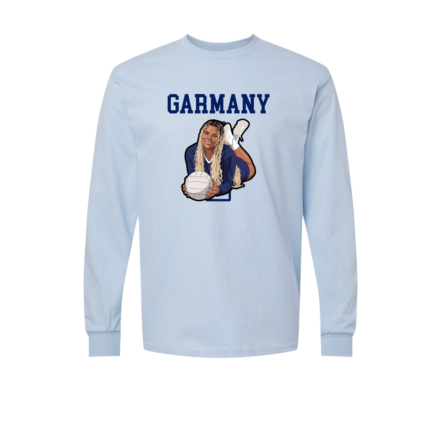 Long Sleeve Tee — Shirsey in Light Blue