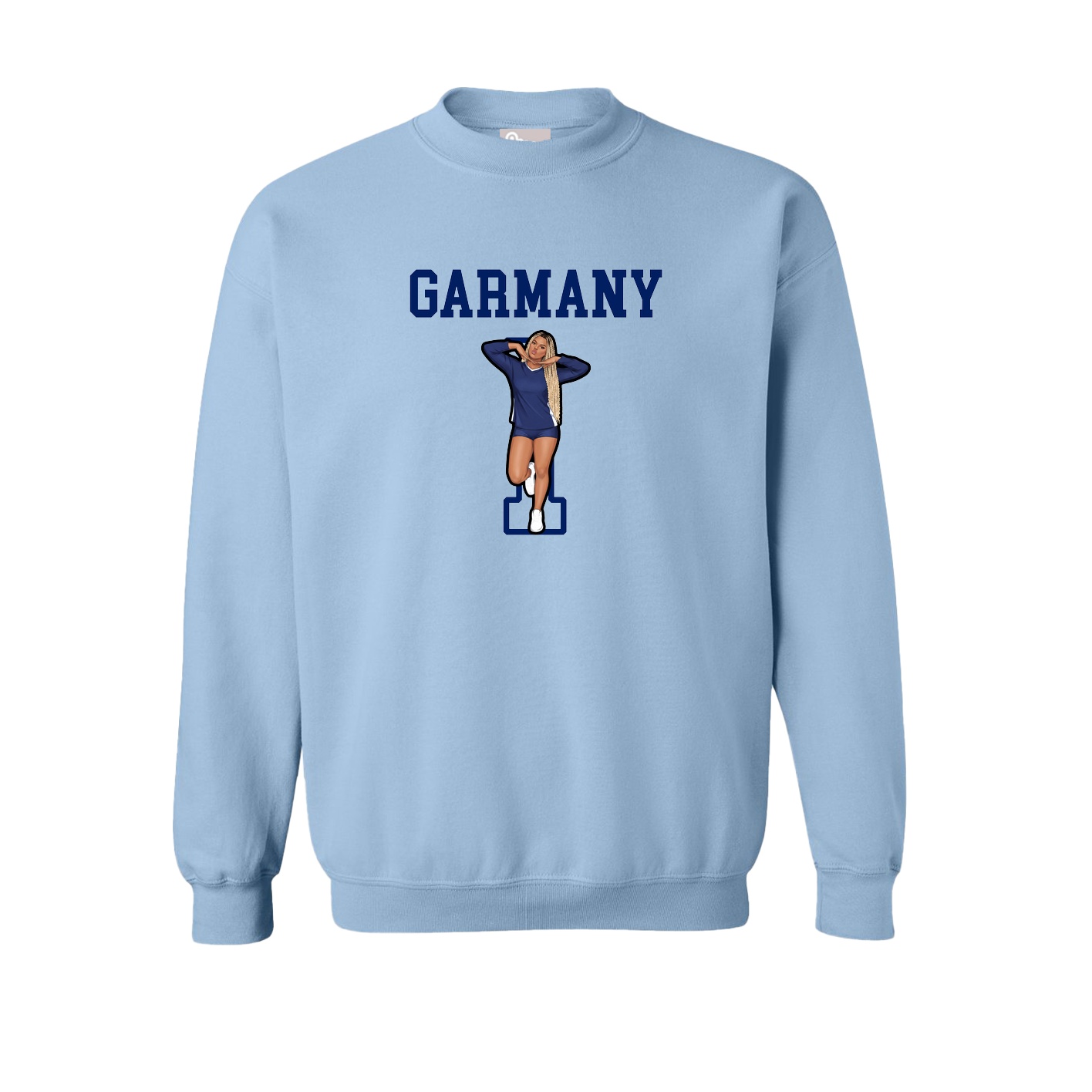 Fleece Crew — Shirsey in Light Blue