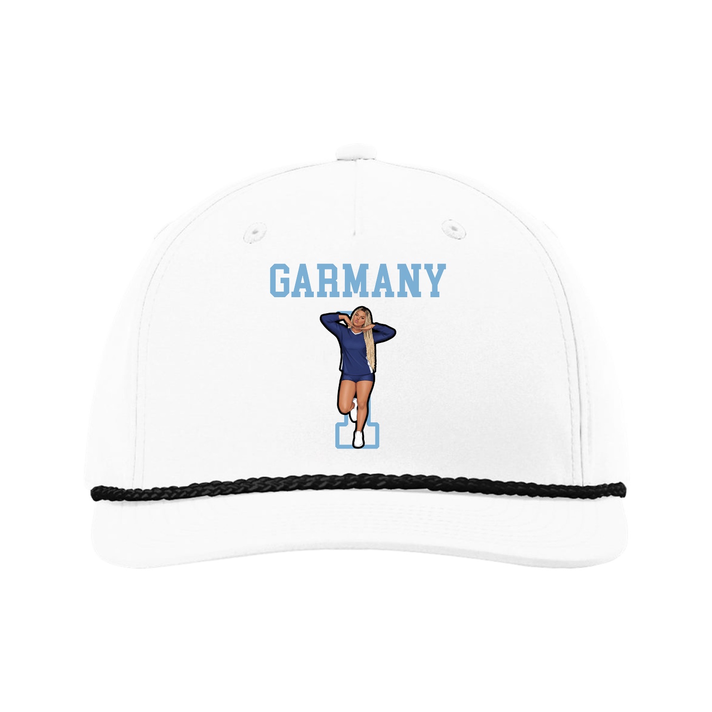 Five-Panel Classic Rope Cap — Shirsey in White