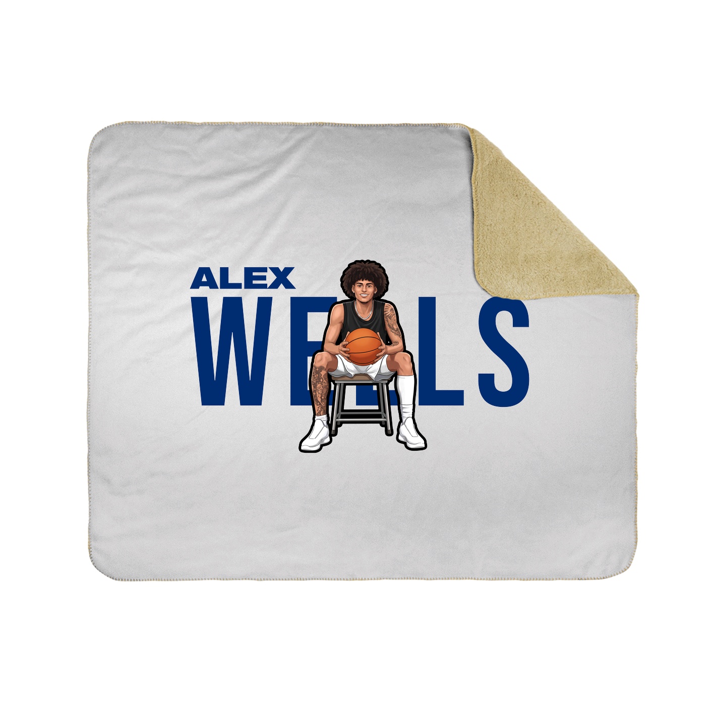 Throw Blanket — Player Name in White