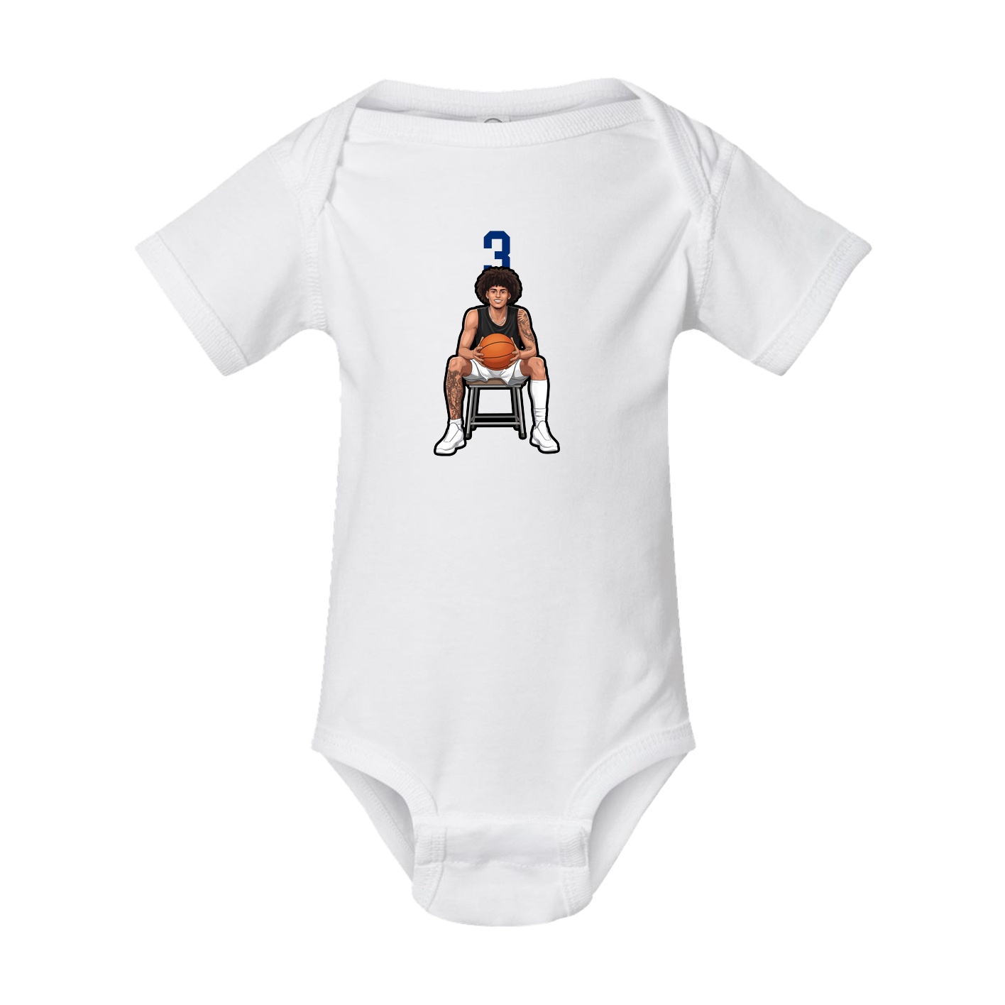 Baby Onesie — Number Top in White
