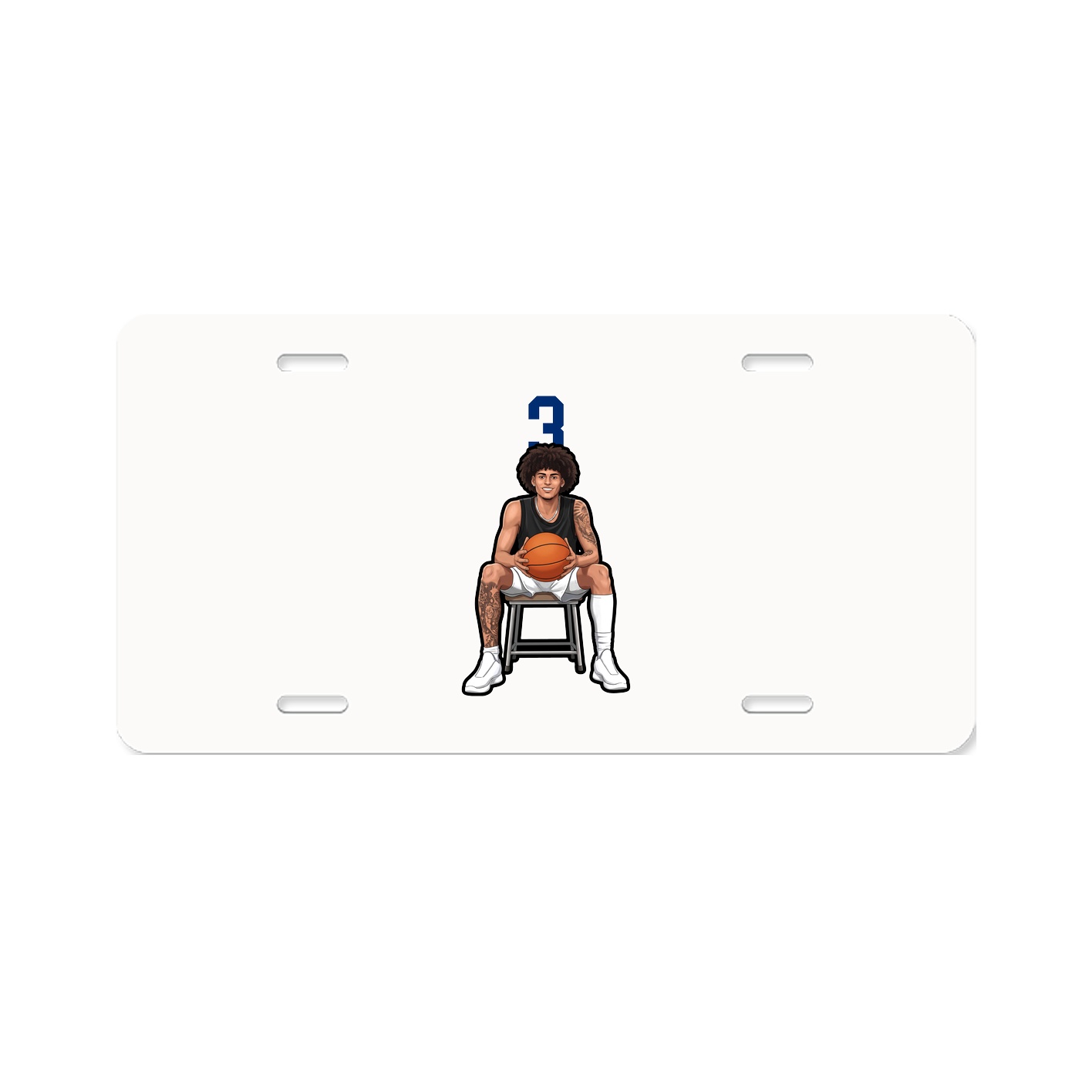 License Plate — Number Top in Classic