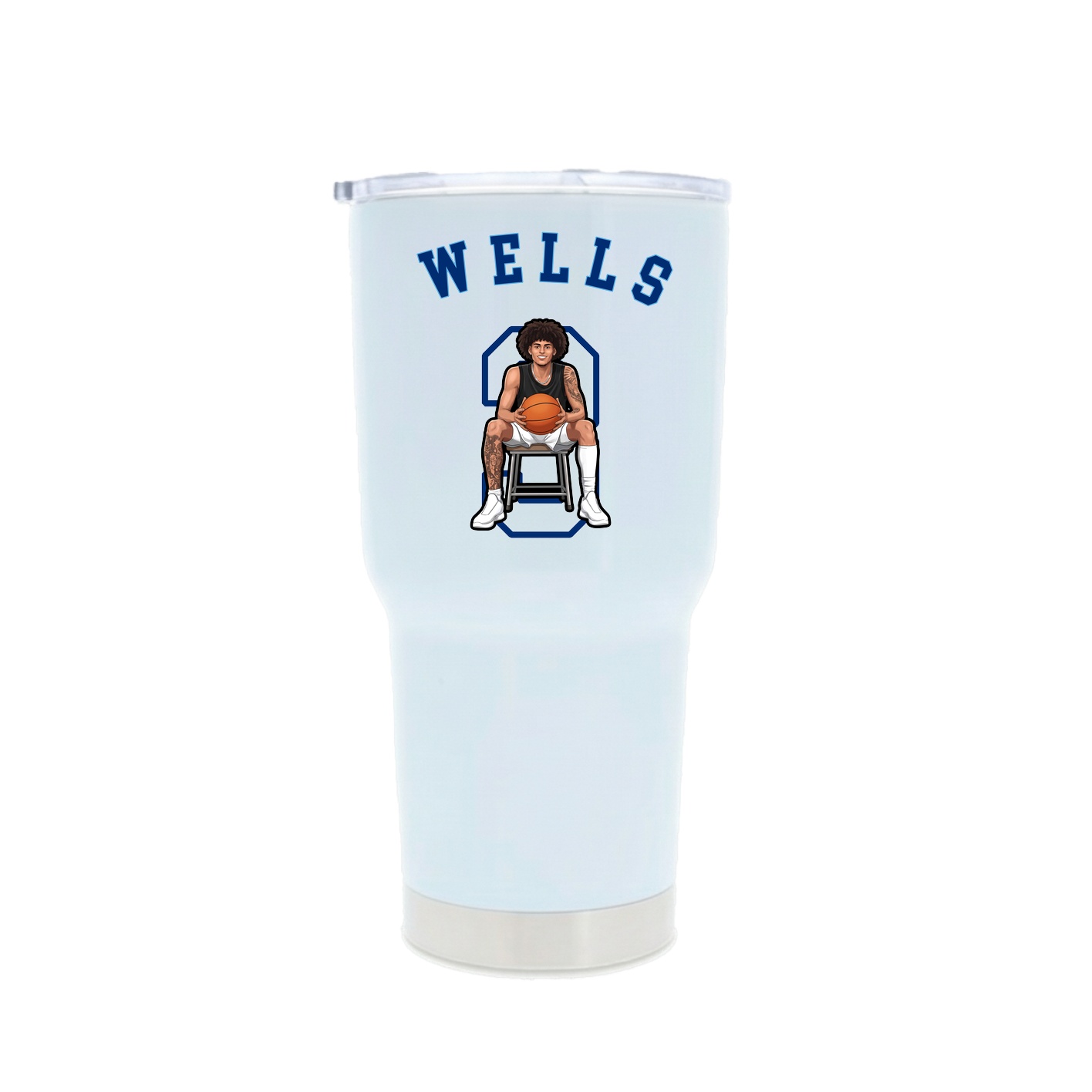 30oz Stainless Steel Tumbler — Shirsey Arch in White
