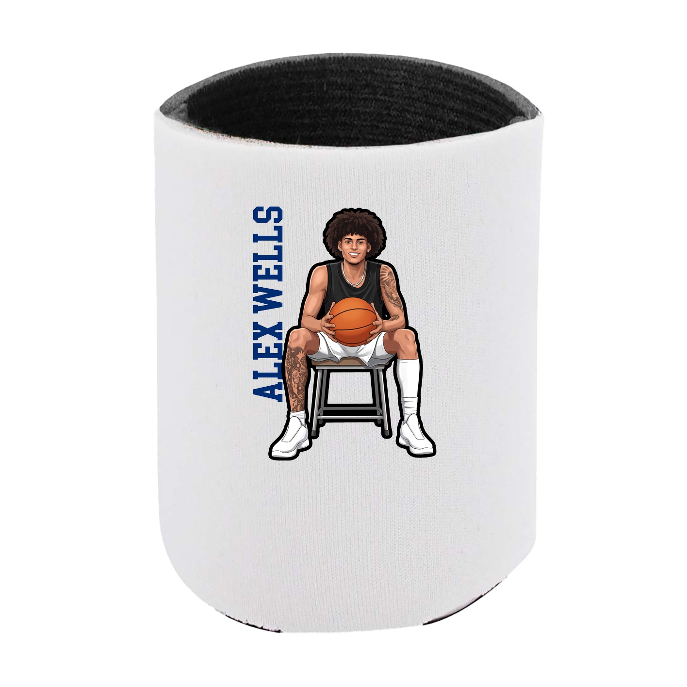 Can Holder — Name Vertical in White