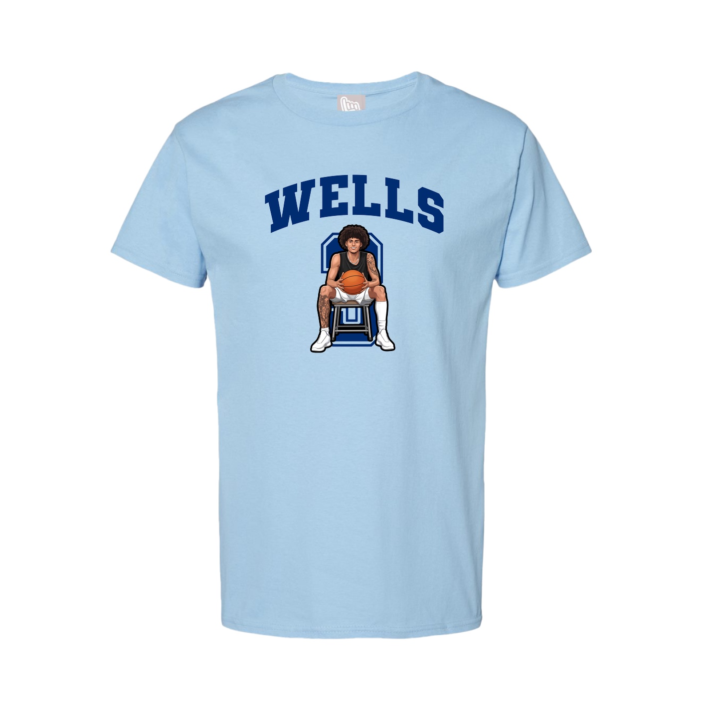 Tee — Number in Light Blue