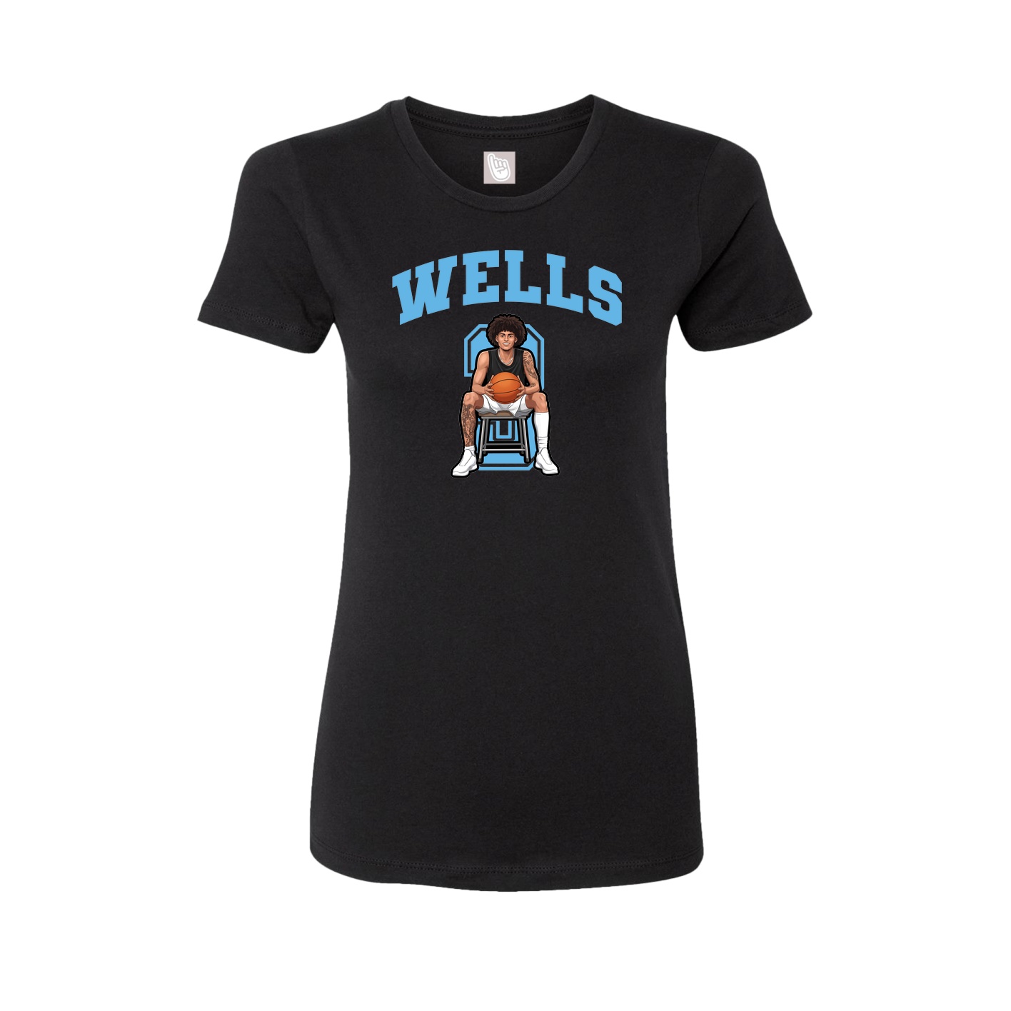 Fitted Women's Tee — Number in Black