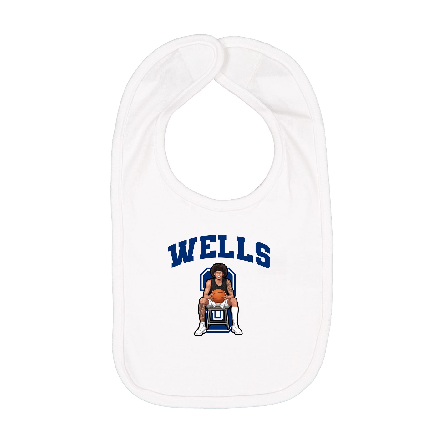 Infant Bib — Number in White