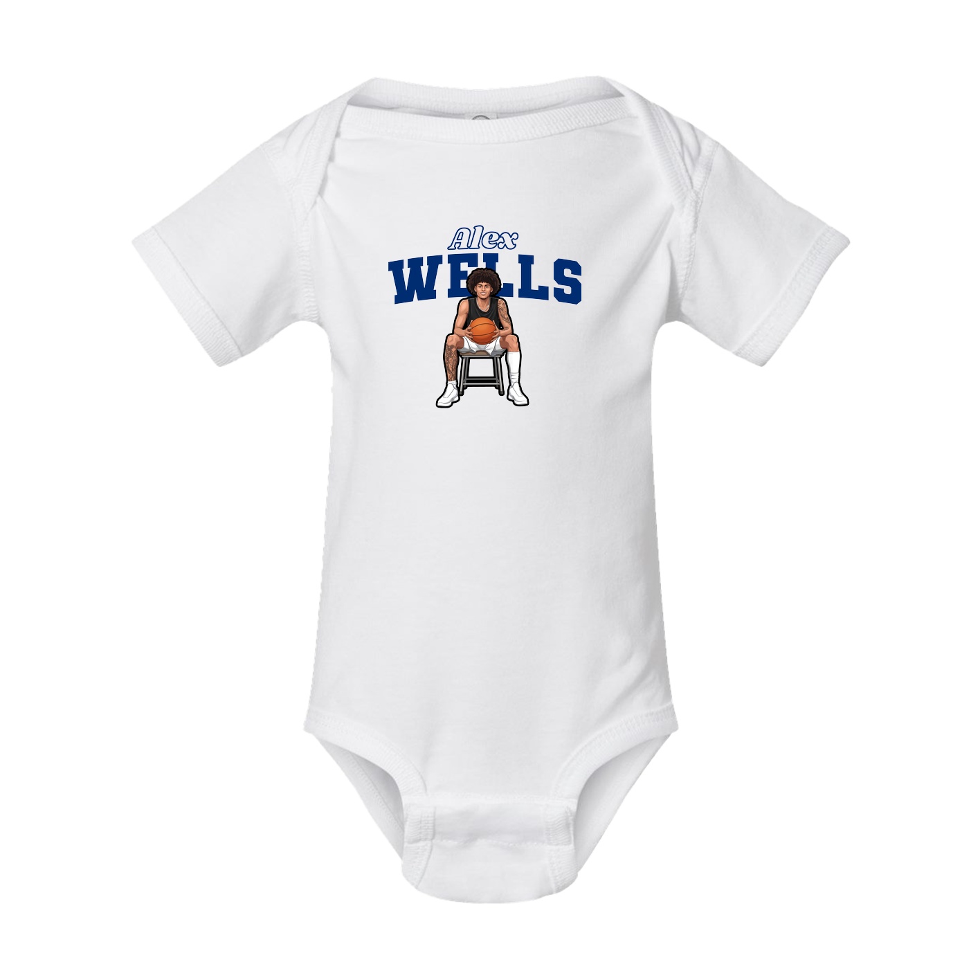 Baby Onesie — Name Arch in White