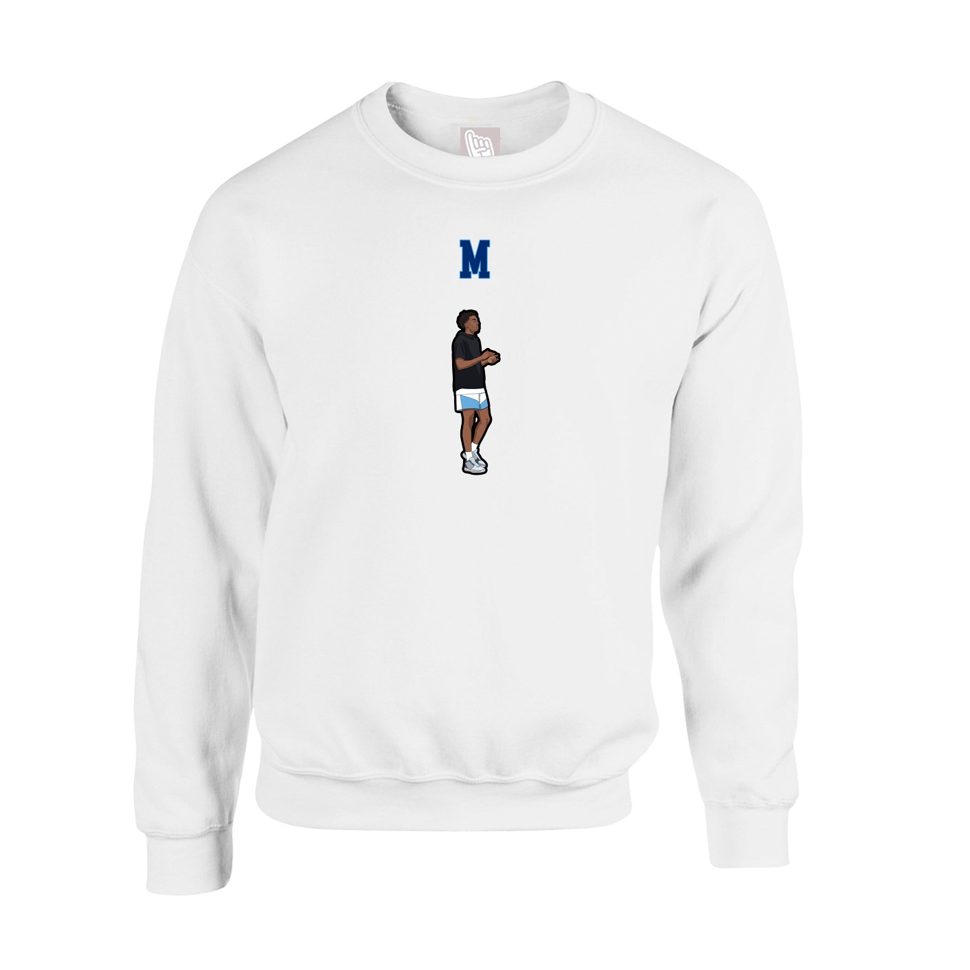 Fleece Crew — Shirsey Arch in White