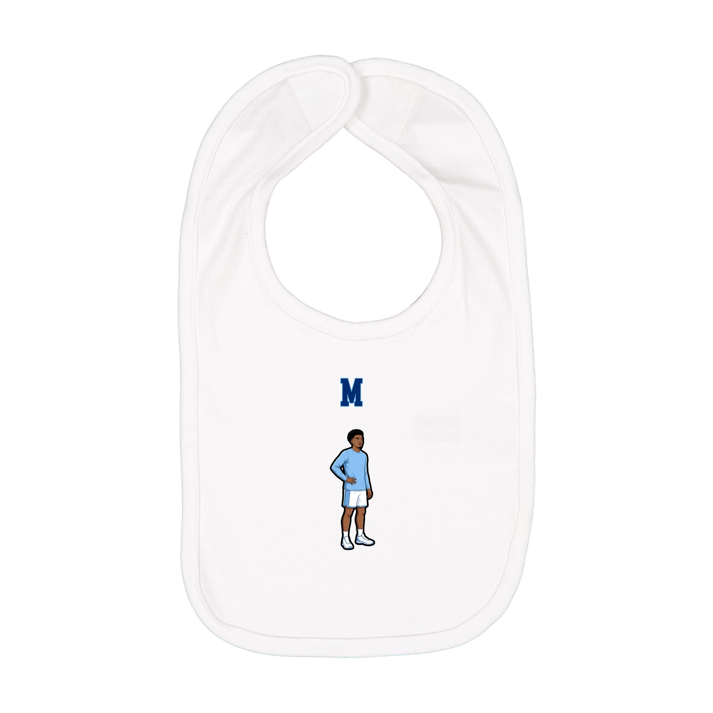 Infant Bib — Shirsey Arch in White