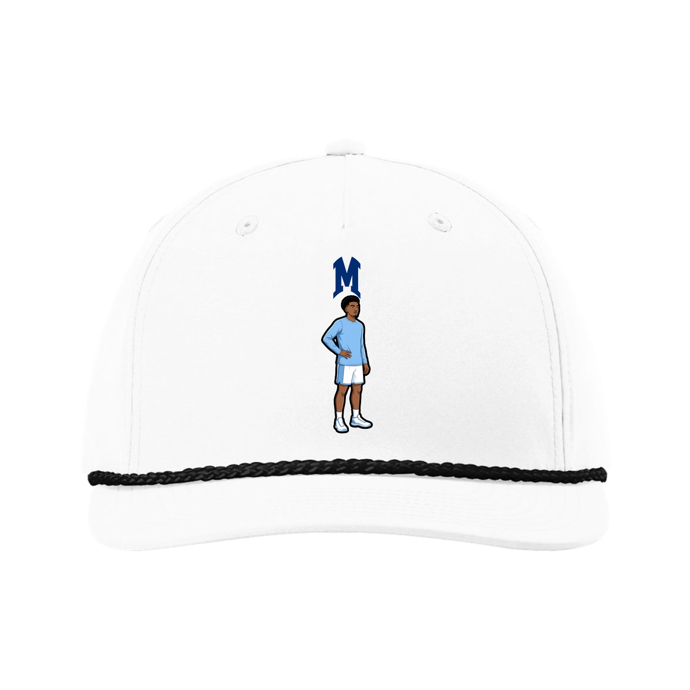 Five-Panel Classic Rope Cap — Shirsey in White