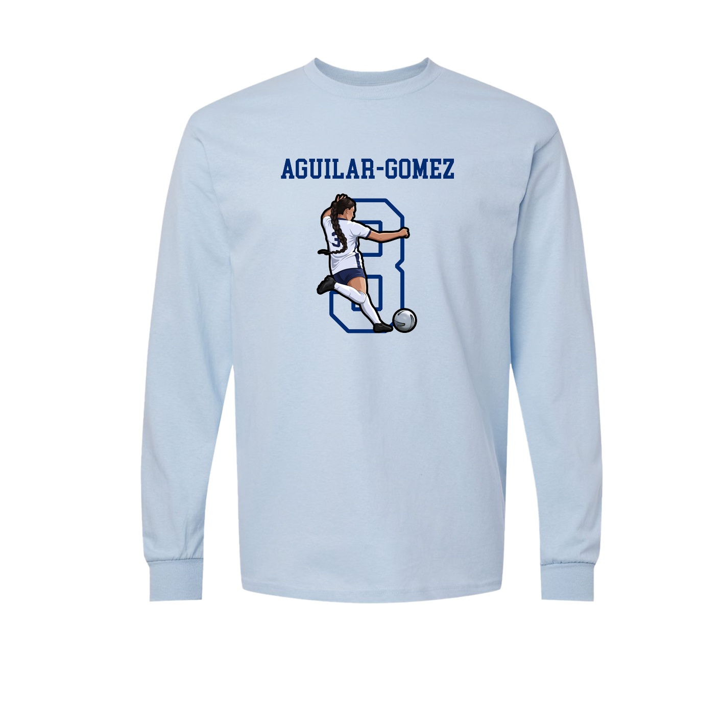 Long Sleeve Tee — Shirsey in Light Blue