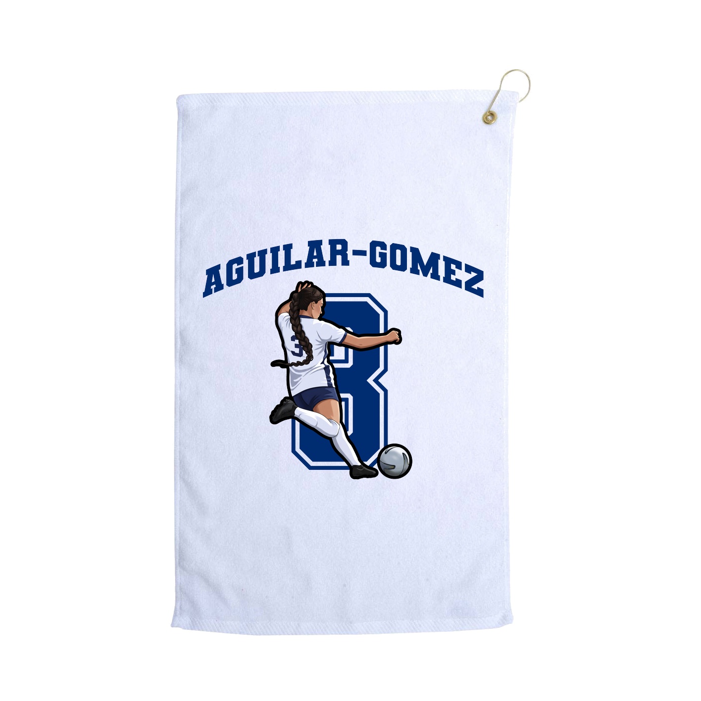 Golf Towel — Number in White